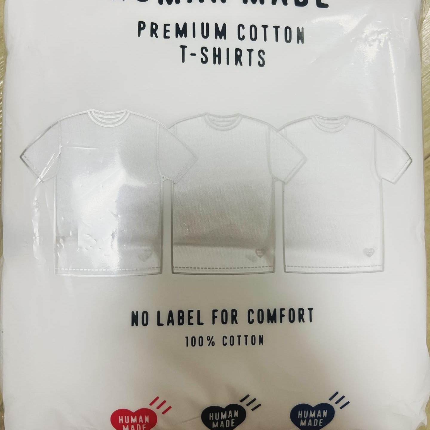 Human Made T-Shirts White (3 Pack) 착용 스타일 - 1