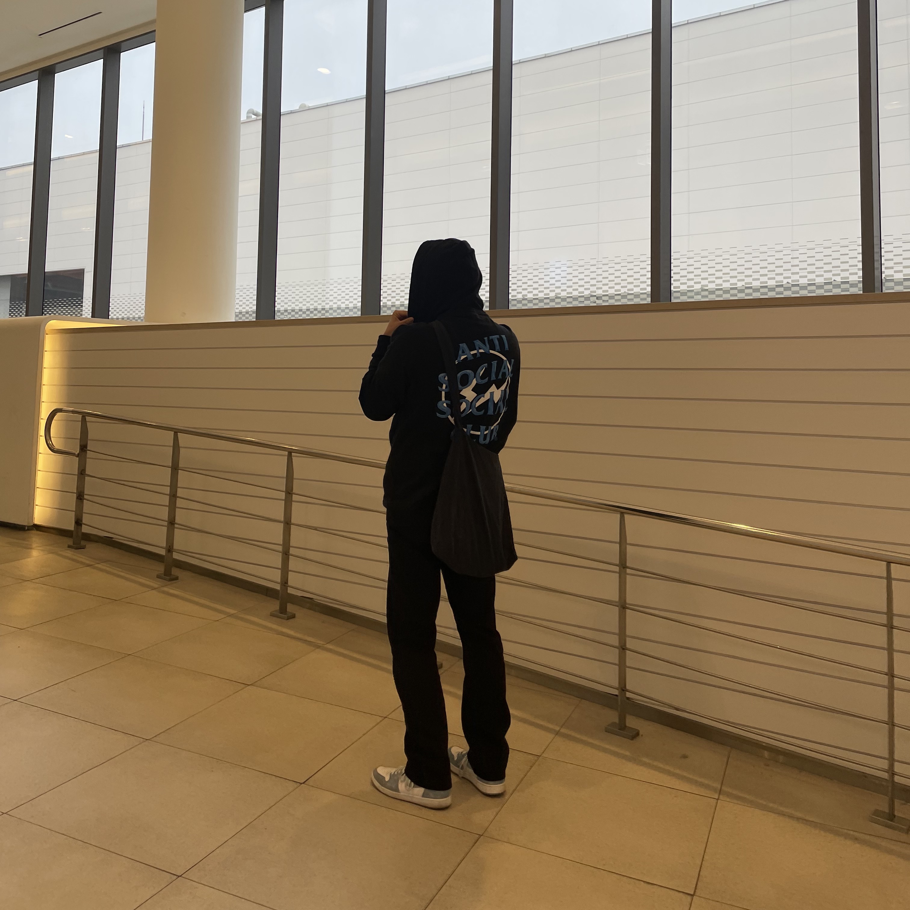 Anti Social Social Club x Fragment Precious Petals Hoodie Black Blue, Jordan 1 Retro High OG Hyper Royal 착용 스타일