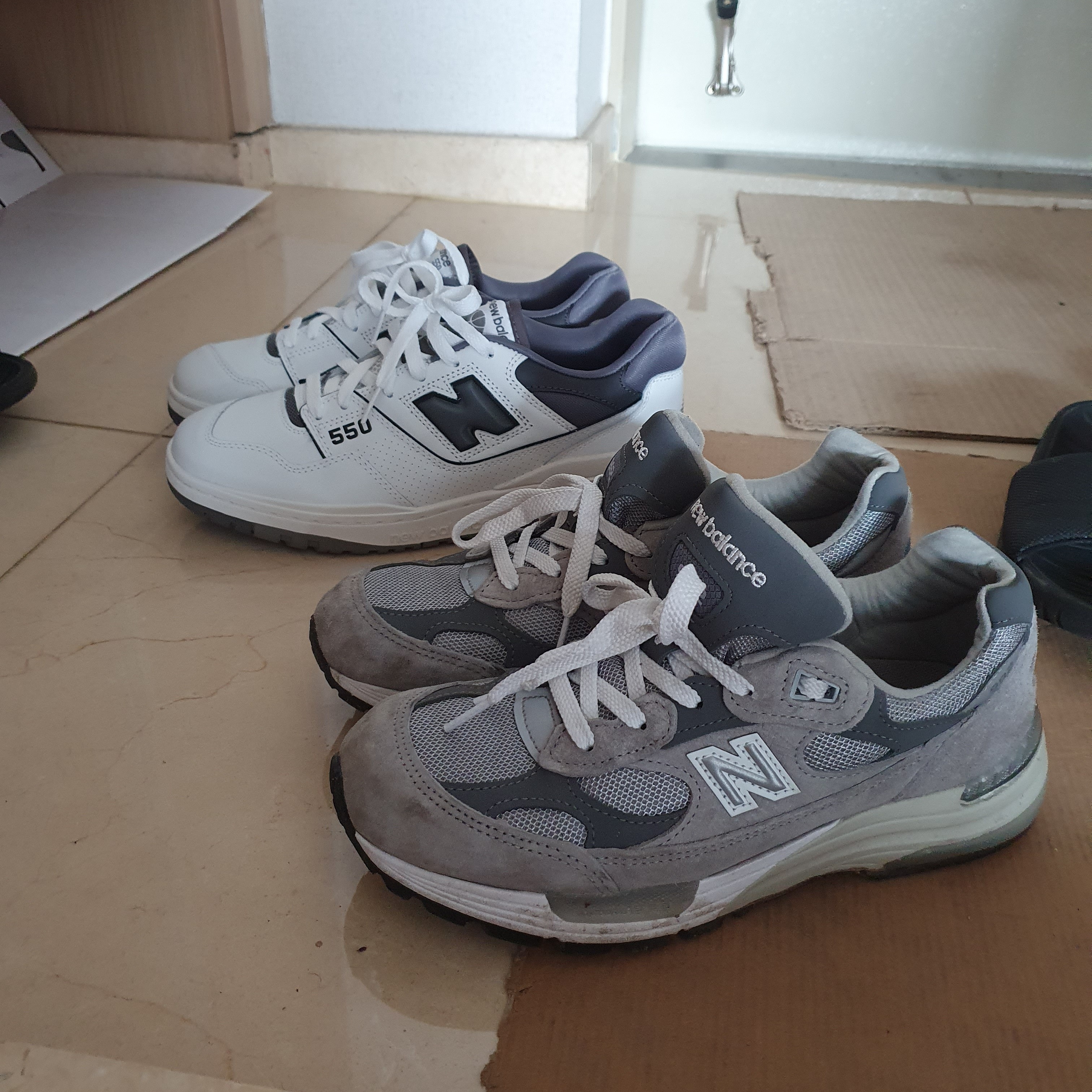 New Balance 992 Made in USA Grey - D Standard 착용 스타일
