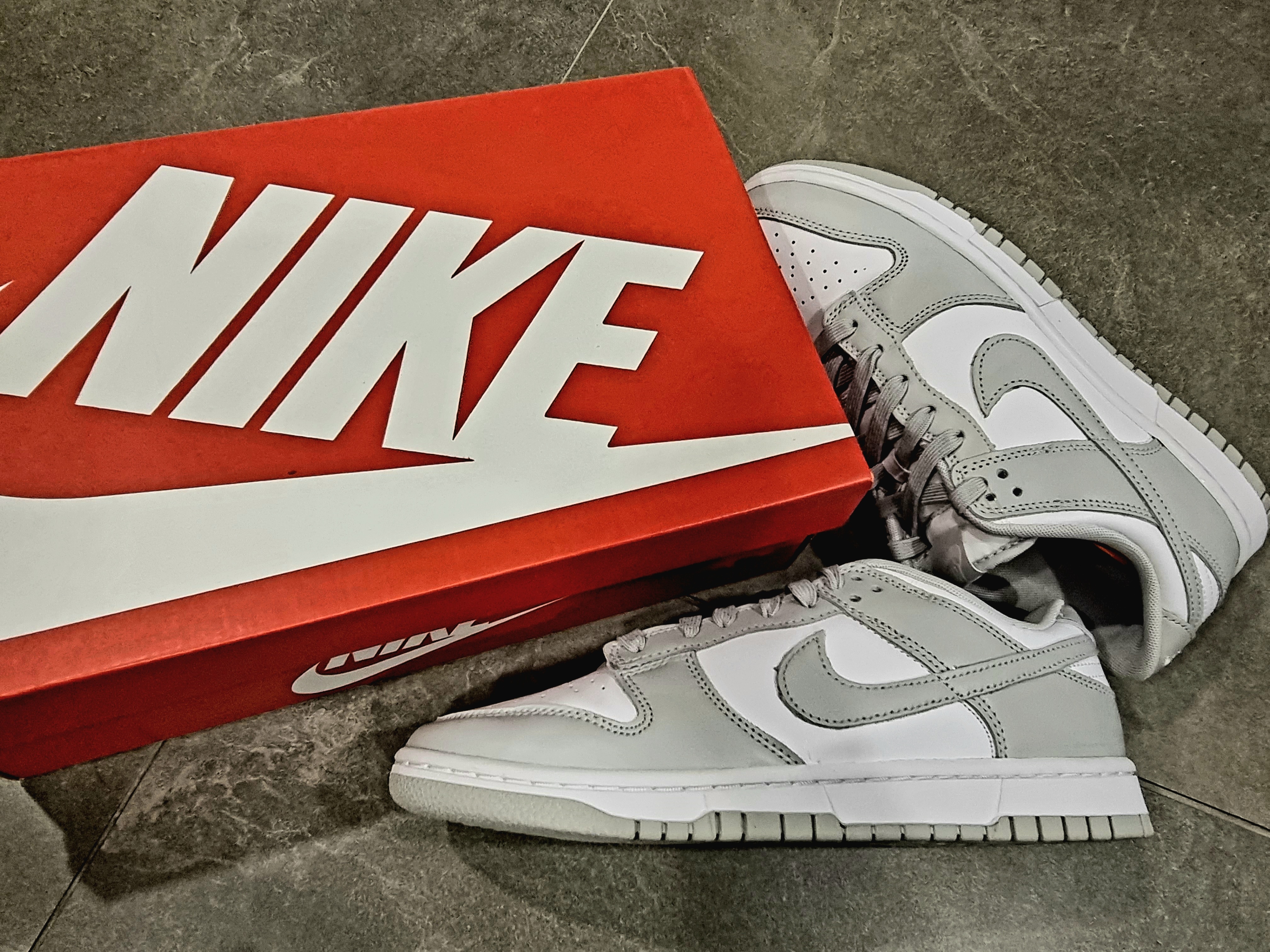 Nike Dunk Low Retro Grey Fog 착용 스타일 - 5