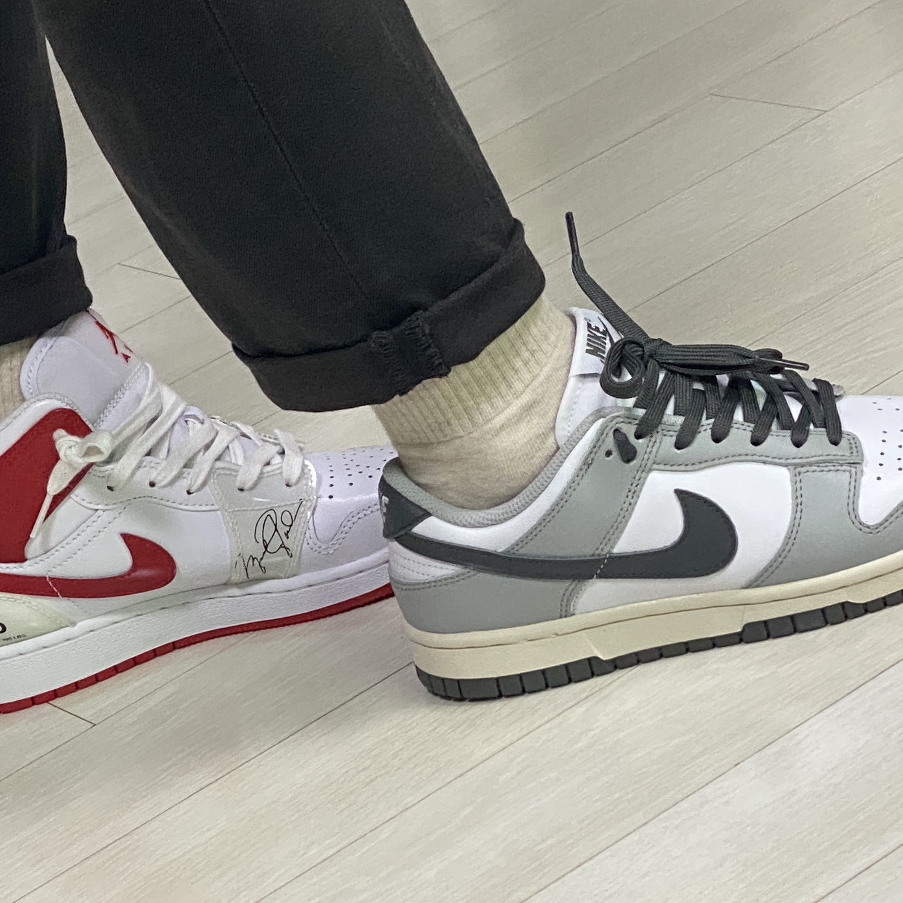 (W) Nike Dunk Low Light Smoke Grey 착용 스타일
