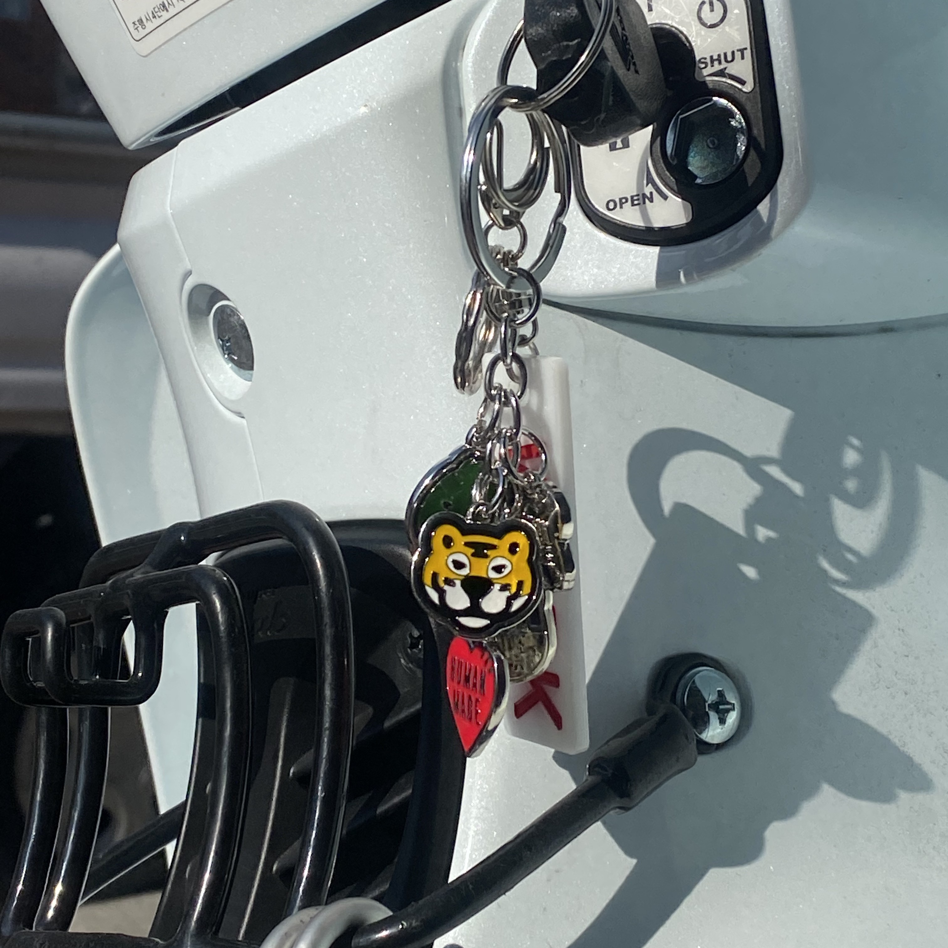 Human Made Animal Keyring Silver 착용 스타일