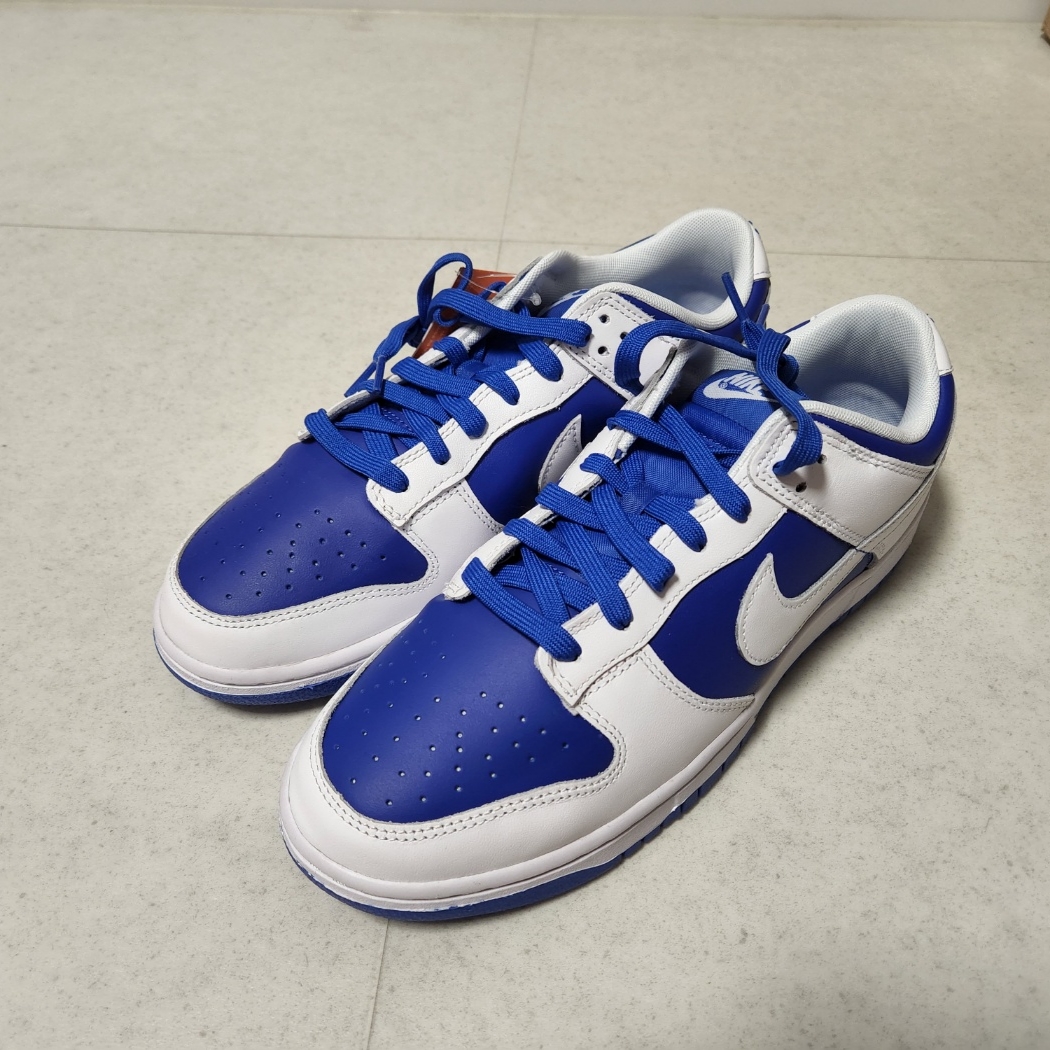 Nike Dunk Low Retro Racer Blue and White 착용 스타일 - 1