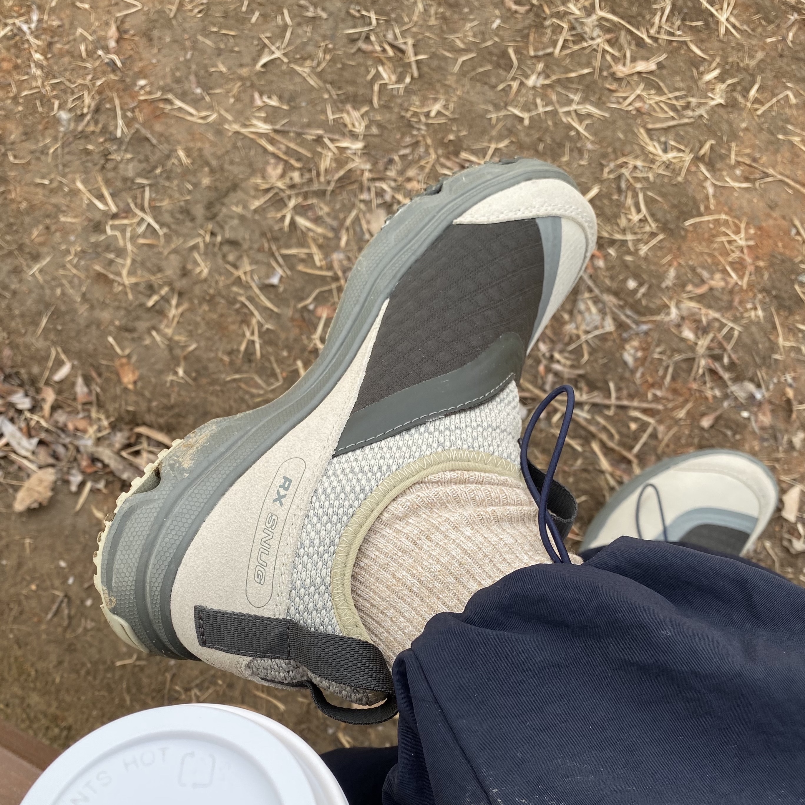 Salomon RX Snug Moss Gray 착용 스타일 - 1