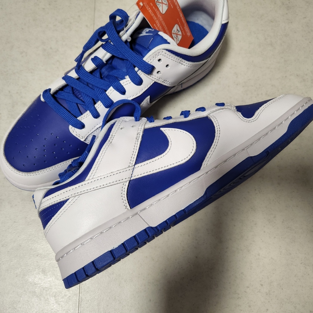 Nike Dunk Low Retro Racer Blue and White 착용 스타일 - 4