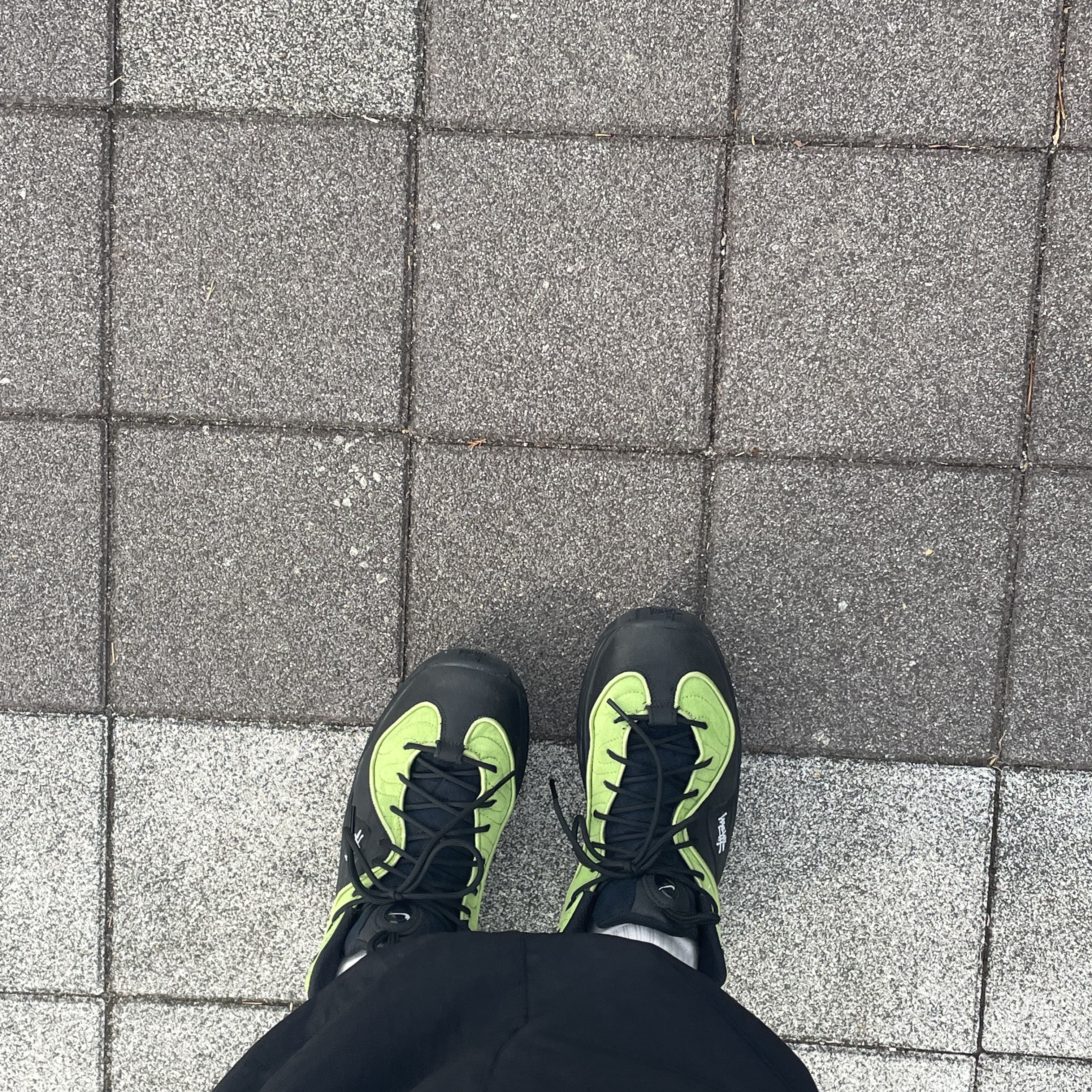 Nike x Stussy Air Penny II Vivid Green and Black, Apple AirPods Max Lightning Silver (Korean Ver.) 착용 스타일 - 2
