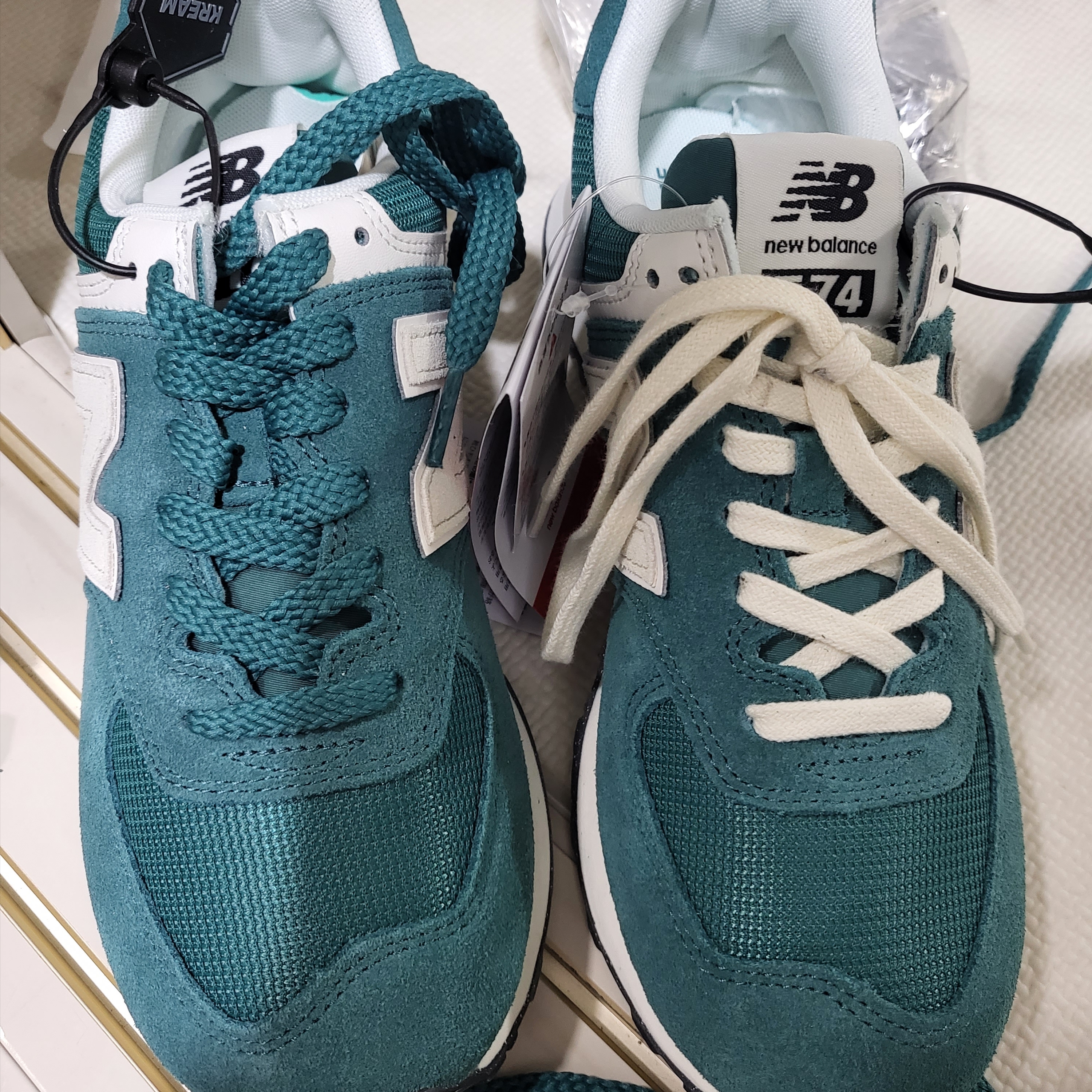 New Balance 574 Classics Reimagined Green 착용 스타일
