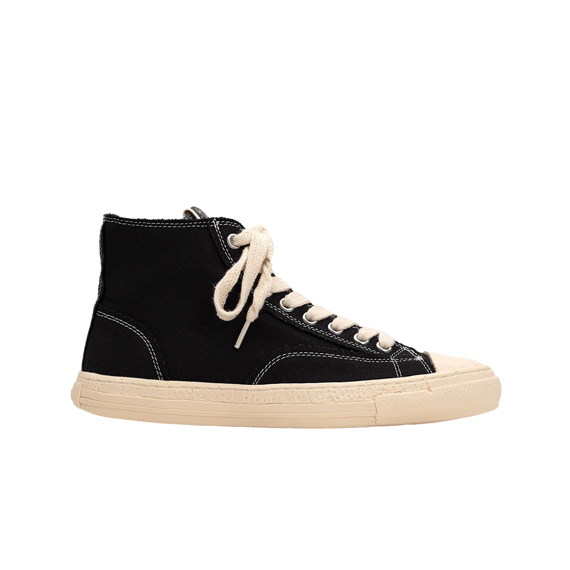 메종 미하라 야스히로 제너럴 스케일 패스트 솔 캔버스 하이탑 스니커즈 블랙(Maison Mihara Yasuhiro General Scale Past Sole Canvas High-top Sneakers Black) - 1