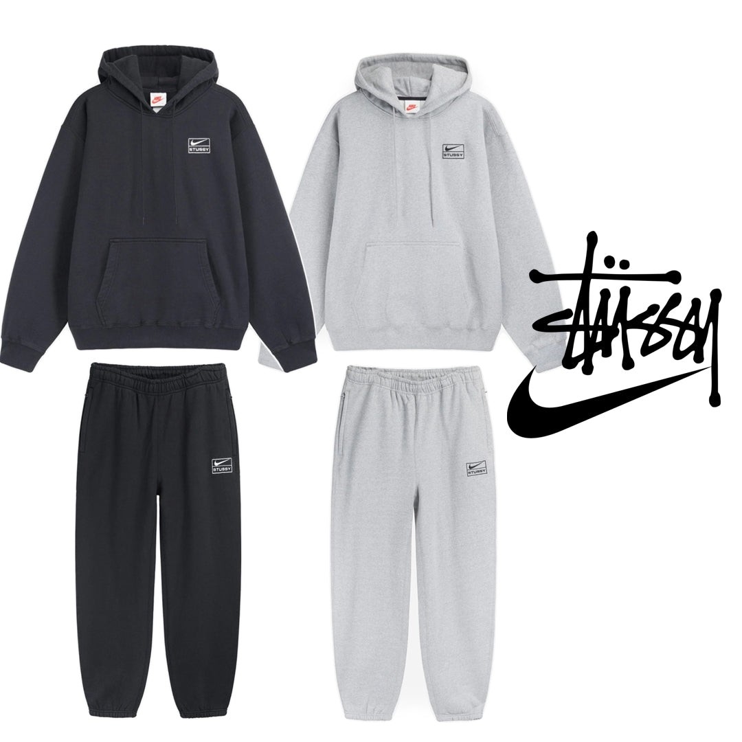 Nike x Stussy NRG Washed Fleece Pants Black (DO5296-010) 착용 스타일 - 2