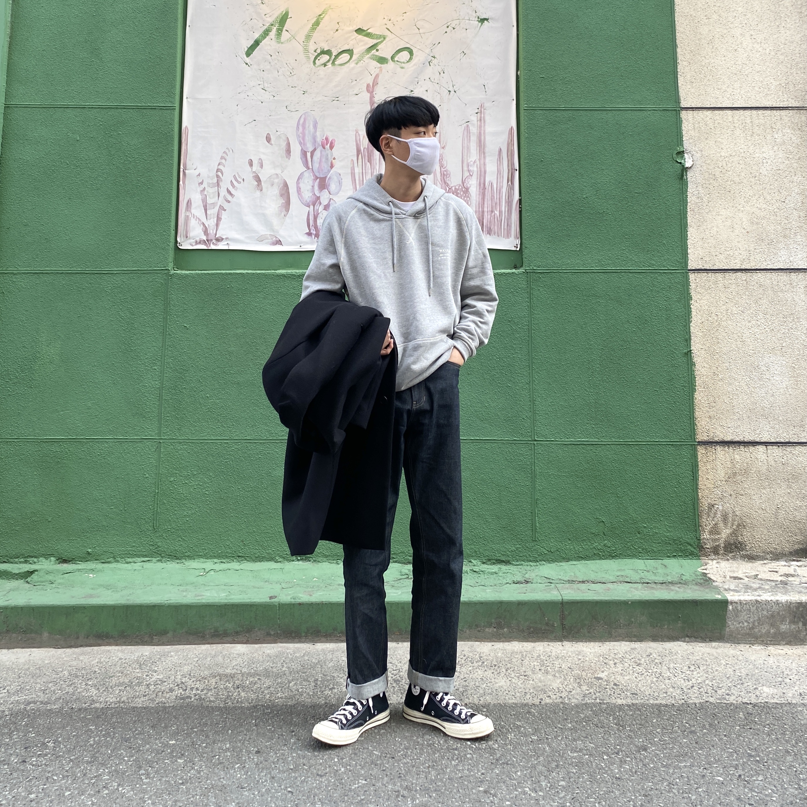Converse Chuck 70 Hi Black 착용 스타일