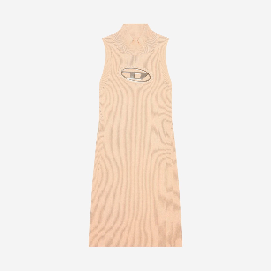 (W) Diesel M-Onerva Short Dress with Cut-Out and Logo Plaque Pink 상세 이미지 1