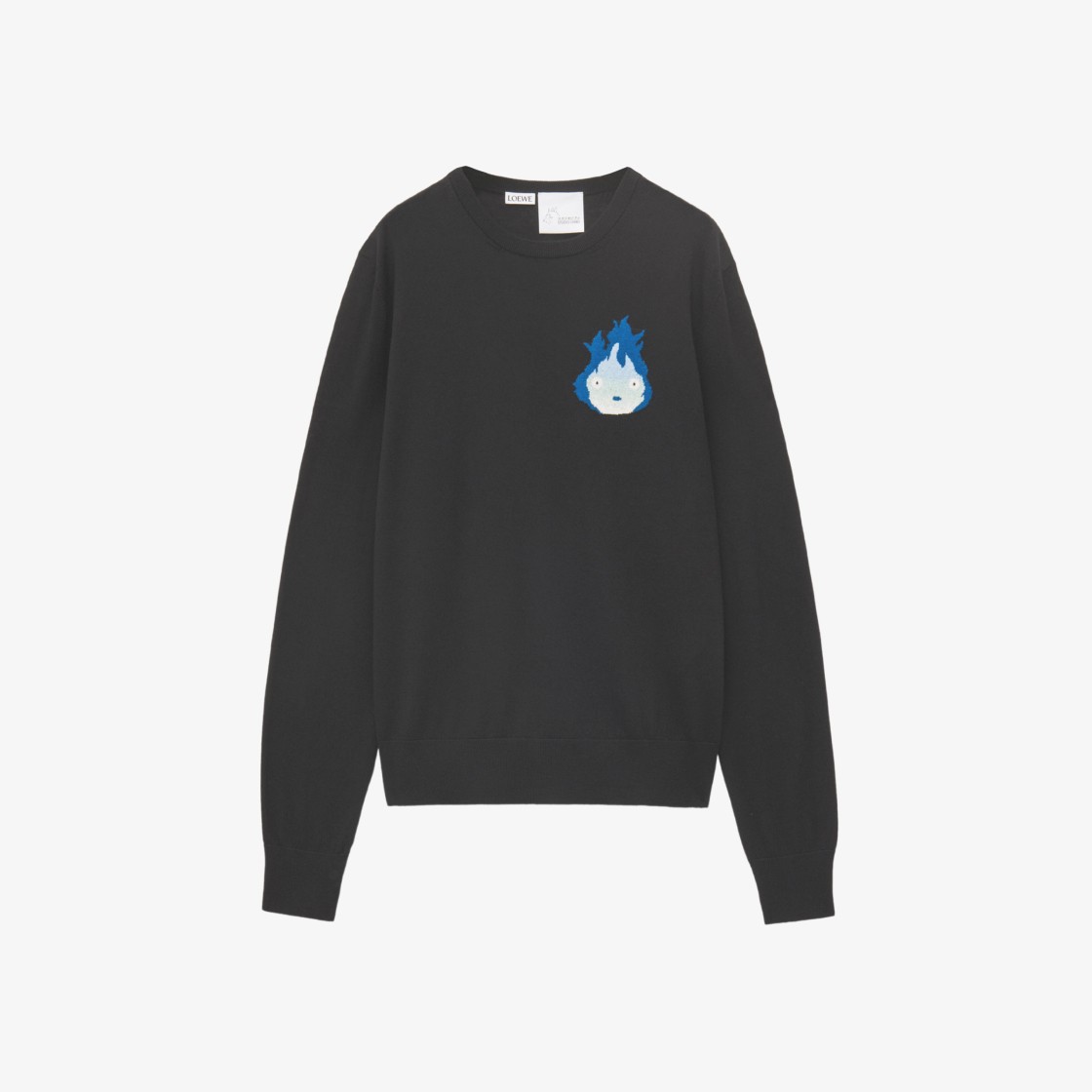 Loewe x Howl's Moving Castle Calcifer Sweater in Wool Black 상세 이미지 1