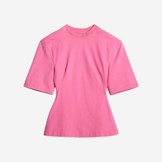 (W) 자크뮈스 르 티셔츠 카미사 와이드 숄더 티셔츠 핑크