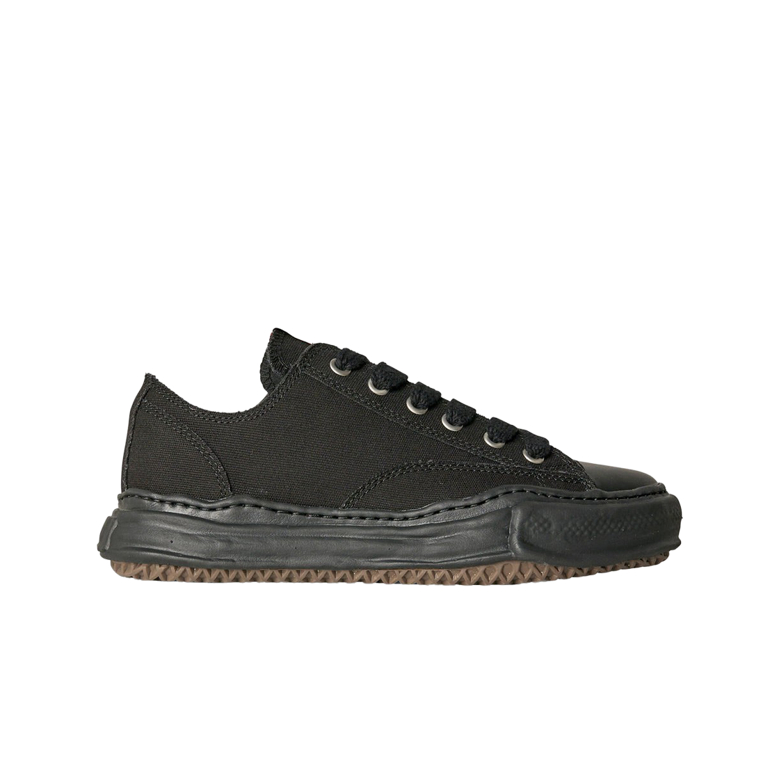 메종 미하라 야스히로 피터슨 OG 솔 캔버스 로우 스니커즈 블랙 블랙(Maison Mihara Yasuhiro Peterson OG Sole Canvas Low Sneakers Black Black)