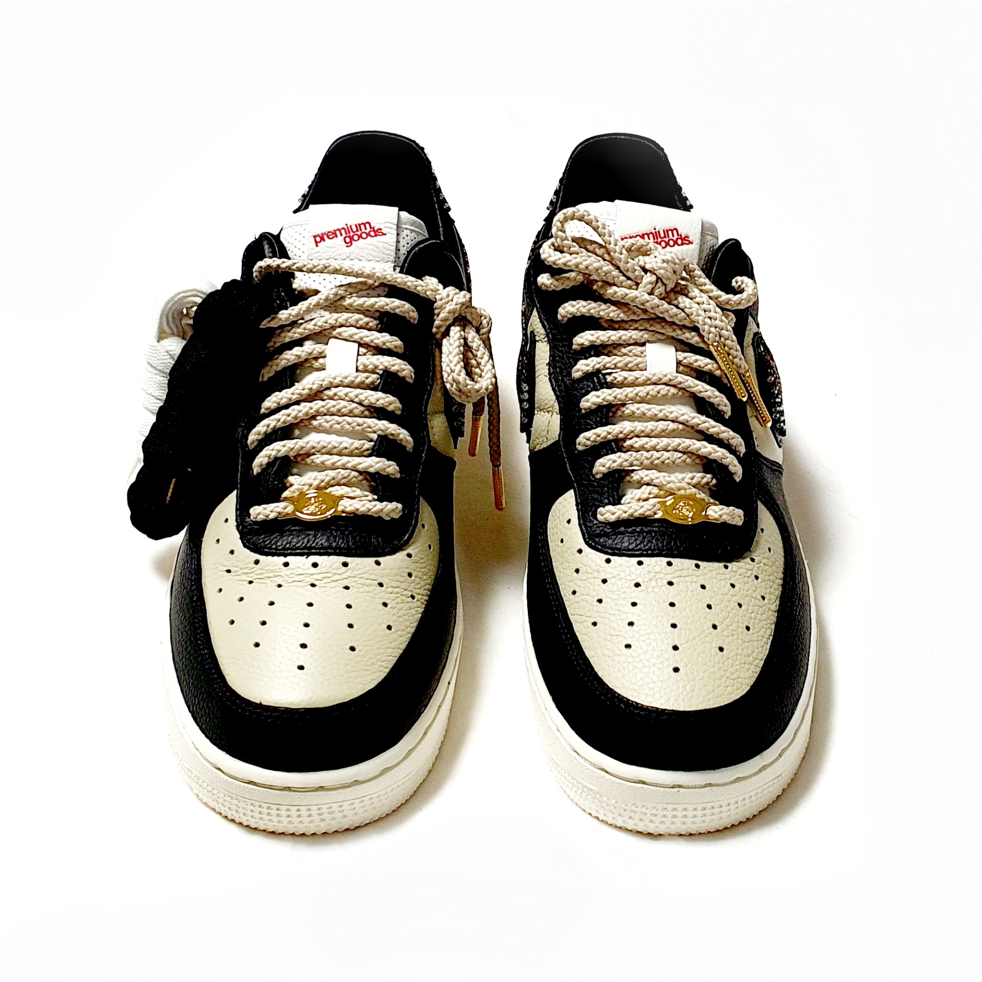 (W) Nike x Premium Goods Air Force 1 Low Black Sand 착용 스타일 - 3