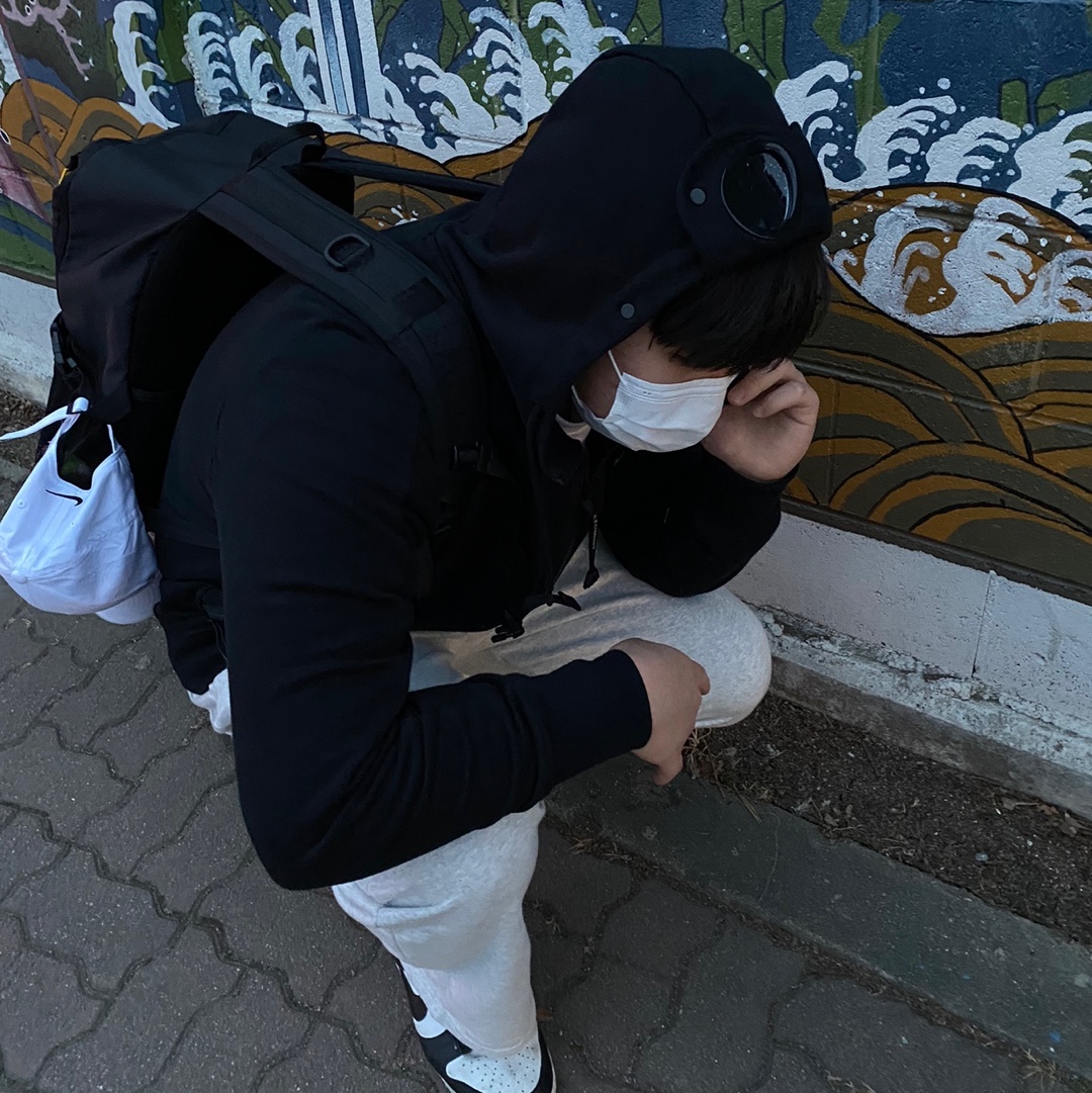 C.P. Company Diagonal Raised Fleece Goggle Hoodie Black - 21FW, Nike Dunk Low Retro Black 착용 스타일