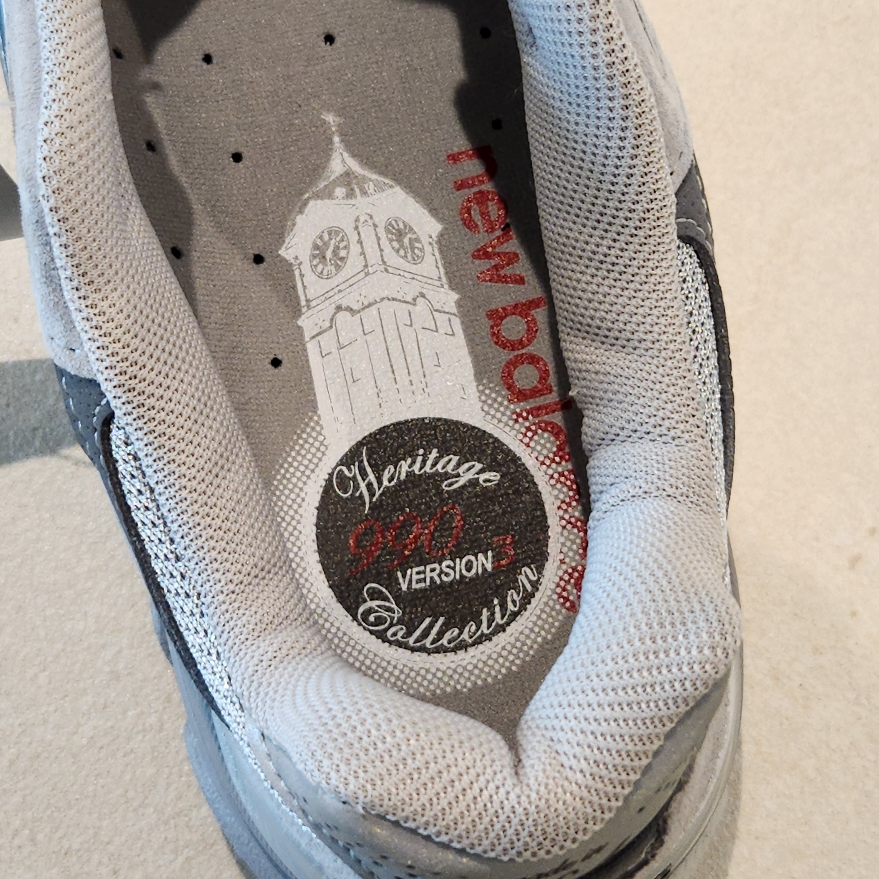 New Balance 990v3 Made in USA Grey - D Standard 착용 스타일 - 4