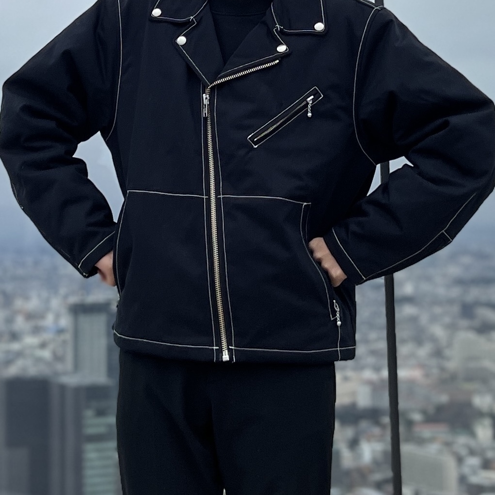 Stussy Twill Moto Zip Jacket Black 착용 스타일