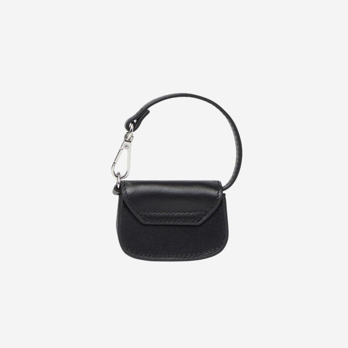 Diesel 1DR Micro Leather Bag Charm Black 상세 이미지 3