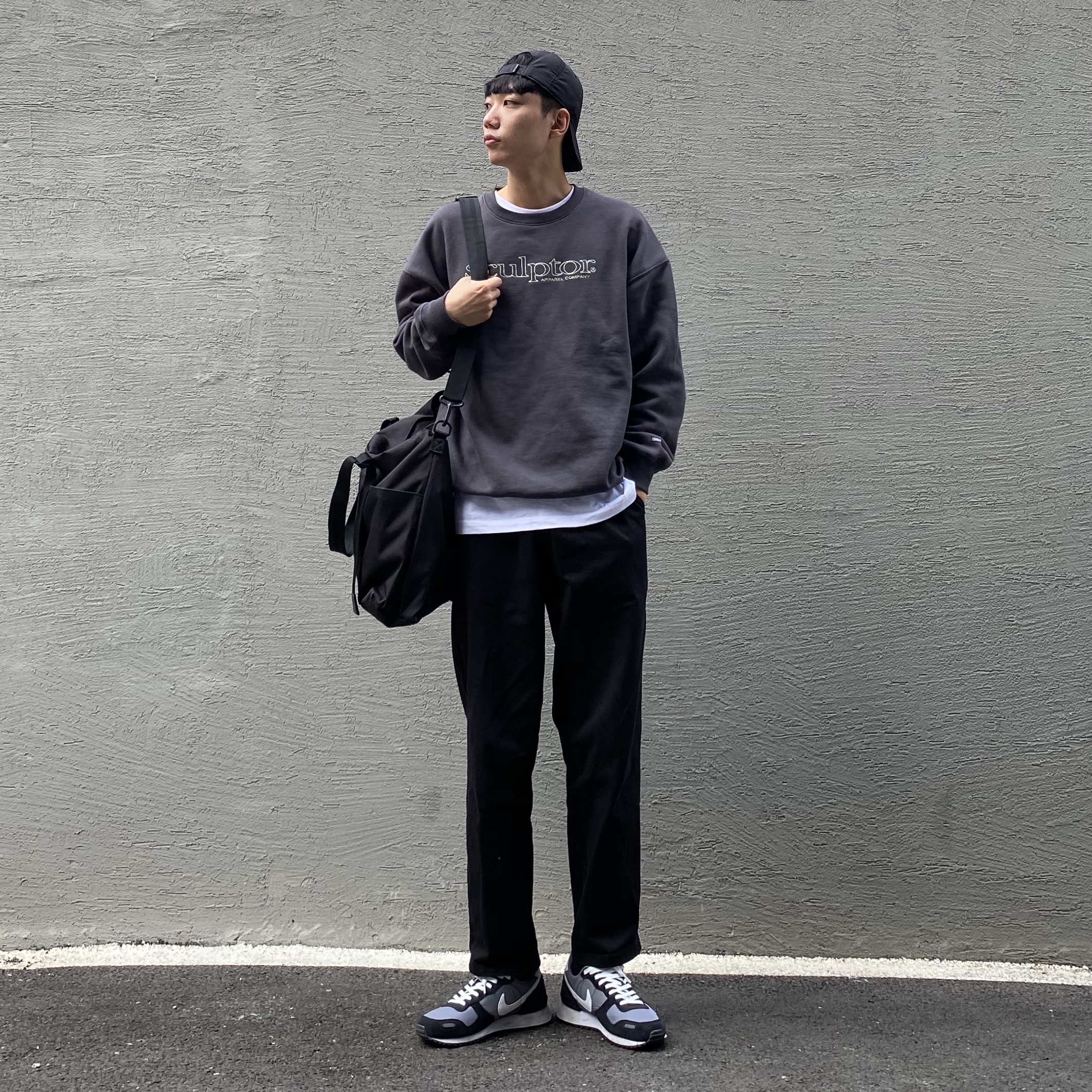 Nike Air Vortex Black White 착용 스타일