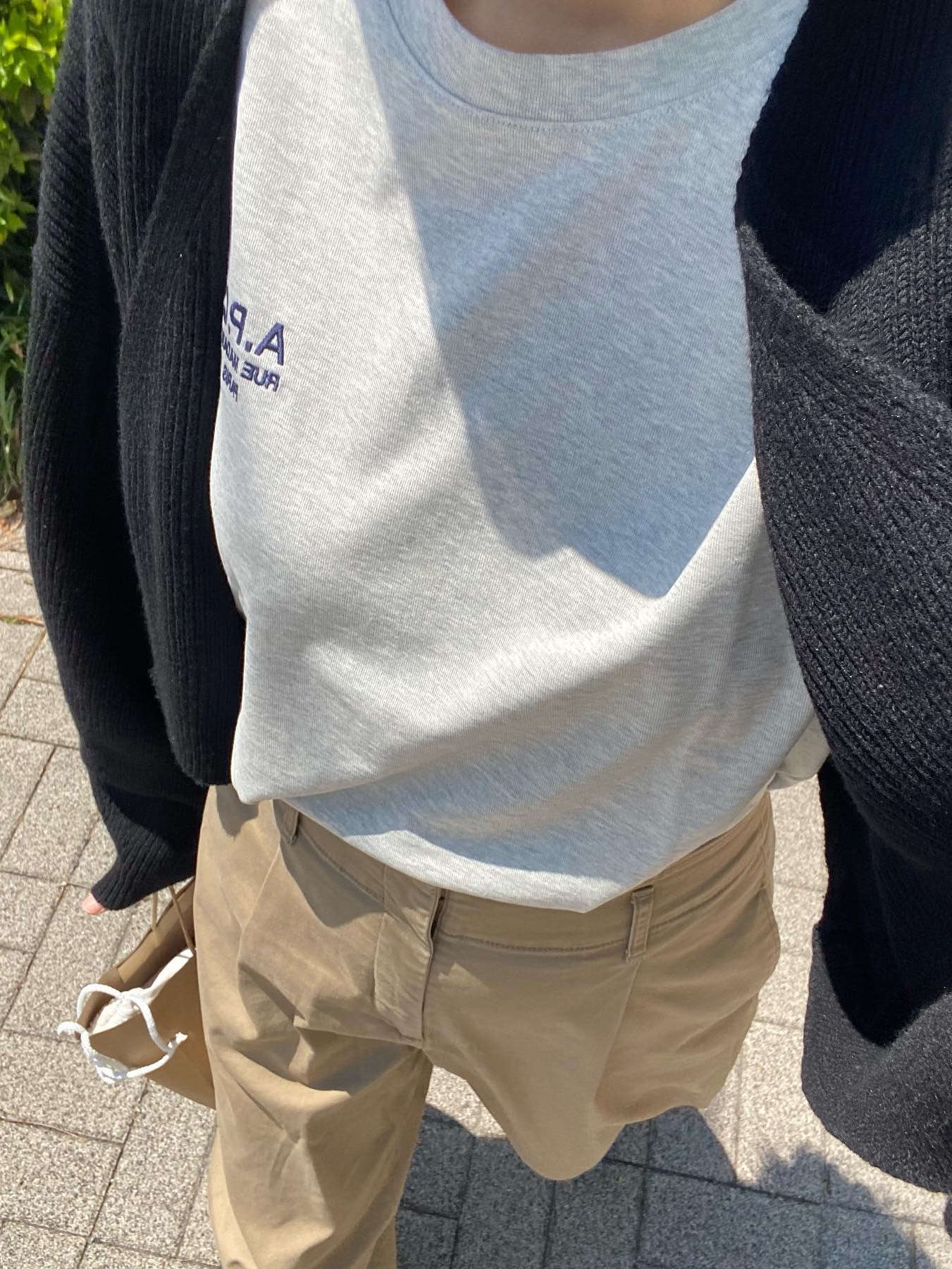 A.P.C. Raymond T-Shirt Grey 착용 스타일
