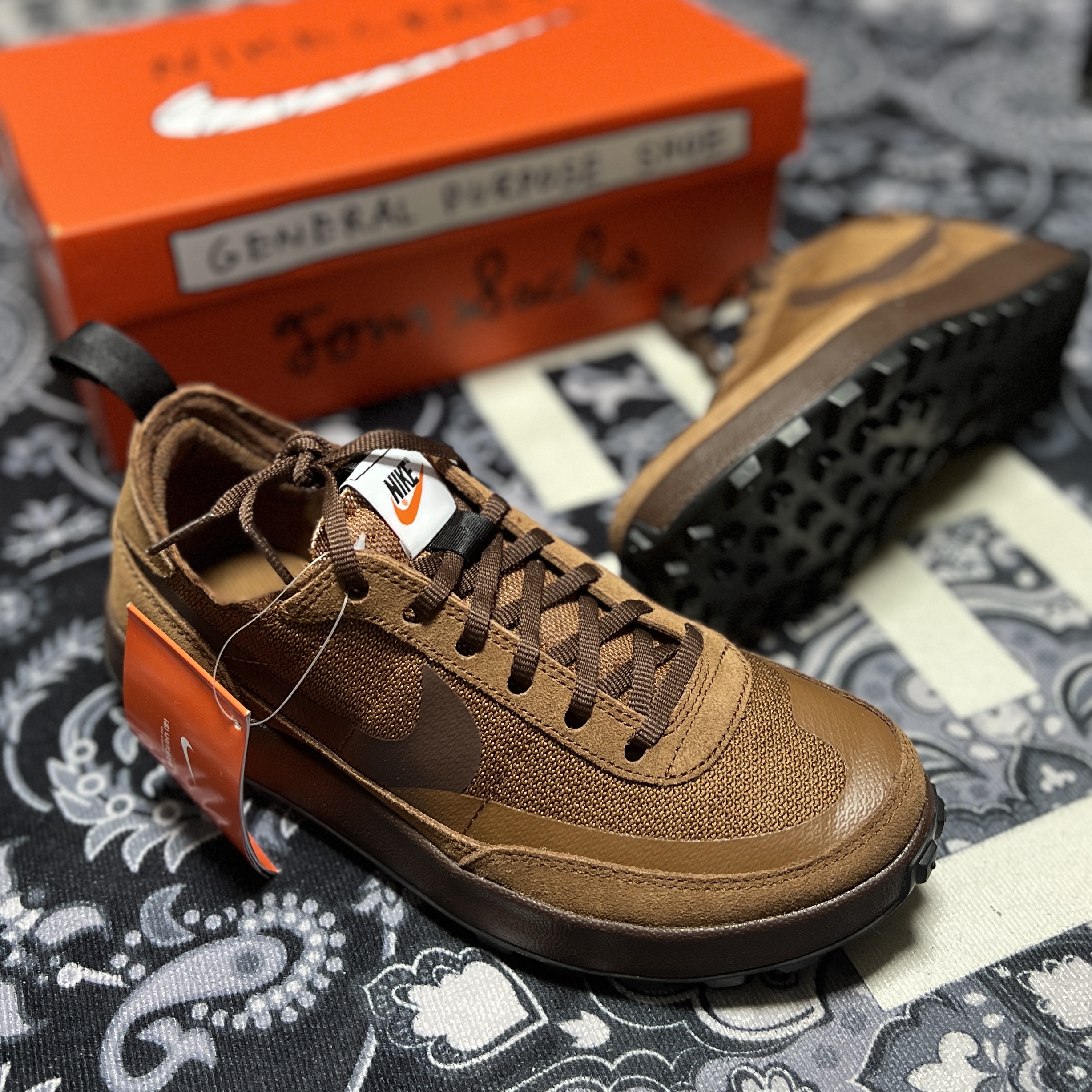 Nike x Tom Sachs General Purpose Shoe Brown 착용 스타일 - 1