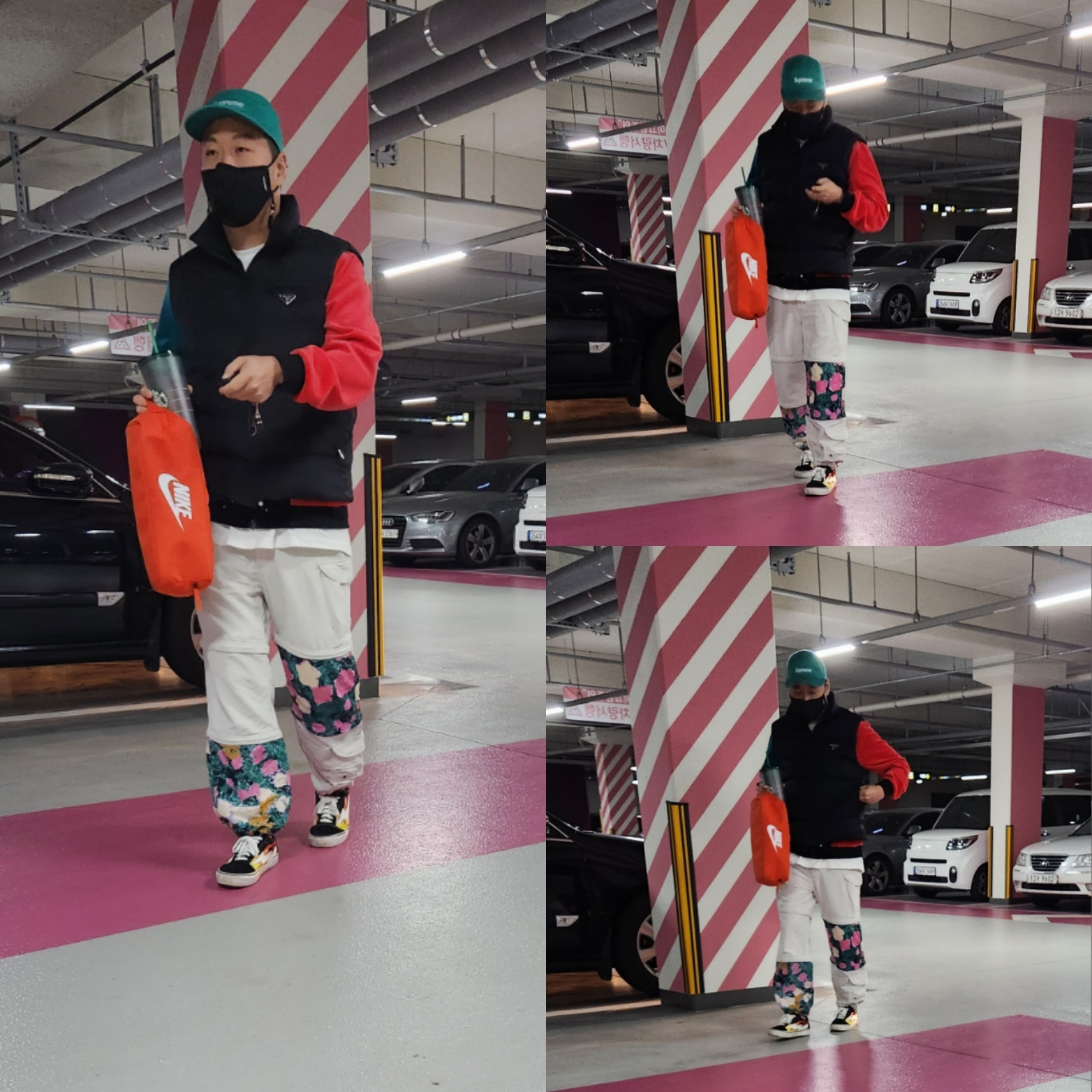 Supreme x The North Face Trekking Zip-Off Belted Pants Stone - 22SS, Supreme x The North Face Trekking Zip-Off Belted Pants Flowers - 22SS 착용 스타일