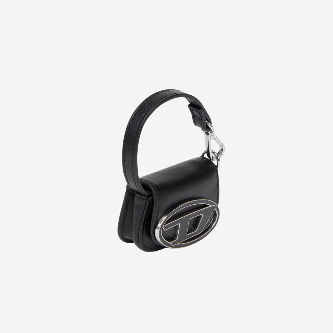 Diesel 1DR Micro Leather Bag Charm Black 상세 이미지 2