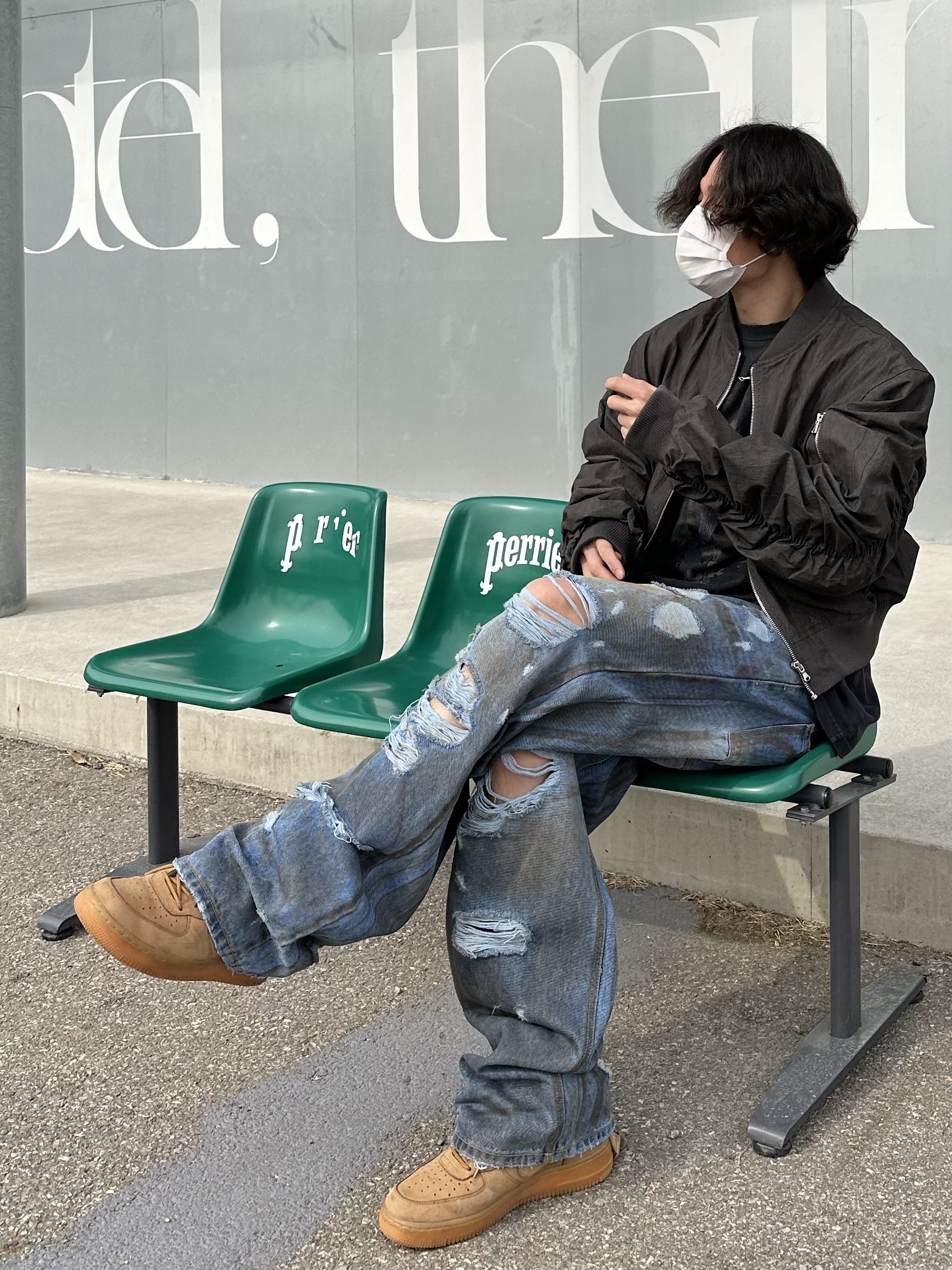 Nike Air Force 1 High '07 LV8 WB Flax 착용 스타일 - 3