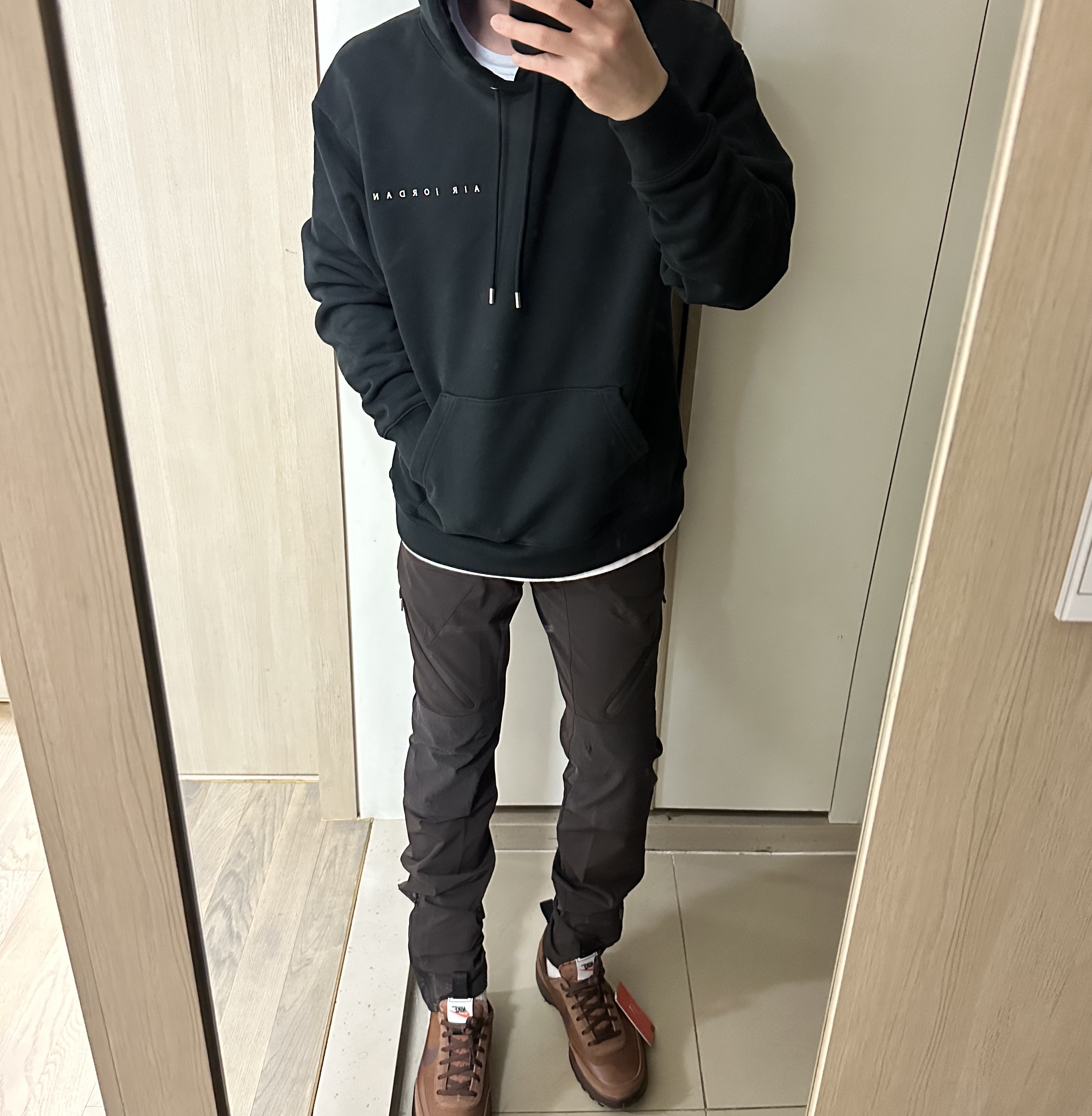 Jordan x Union Fleece Hoodie Black - Asia 착용 스타일 - 2