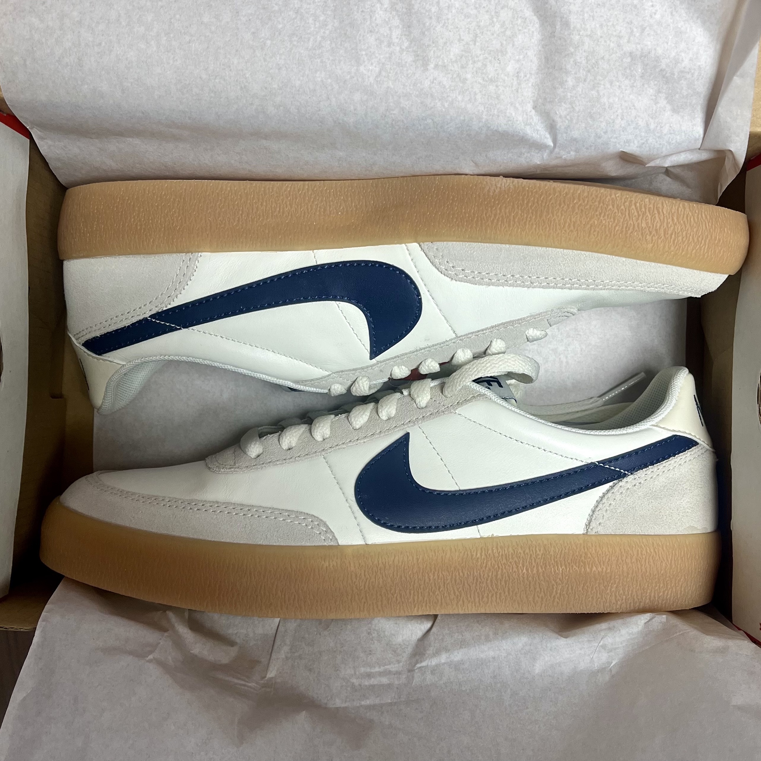 Nike x J.Crew Killshot 2 Sail Midnight Navy 착용 스타일