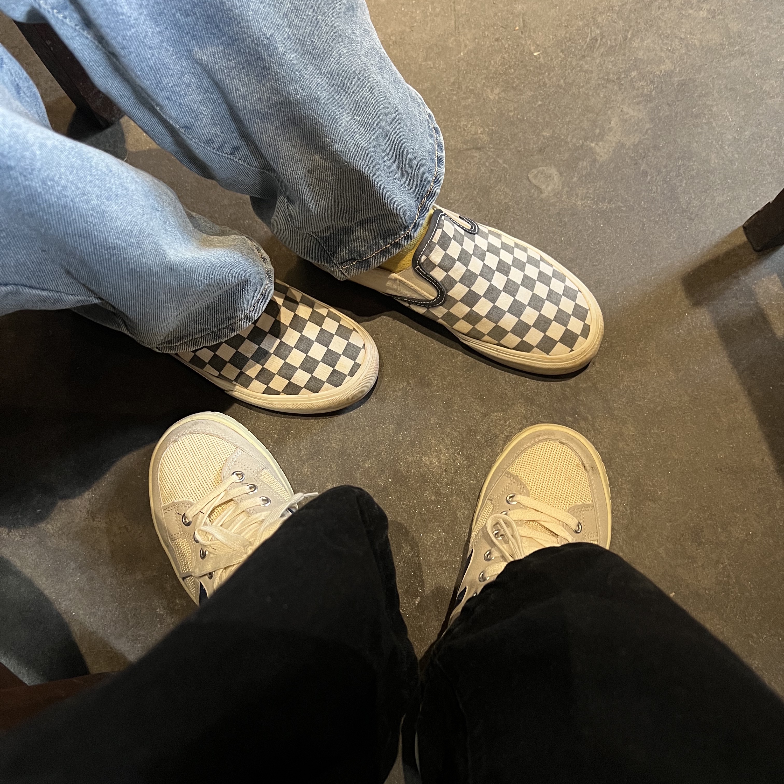 Vans Slip-On Checkerboard 착용 스타일