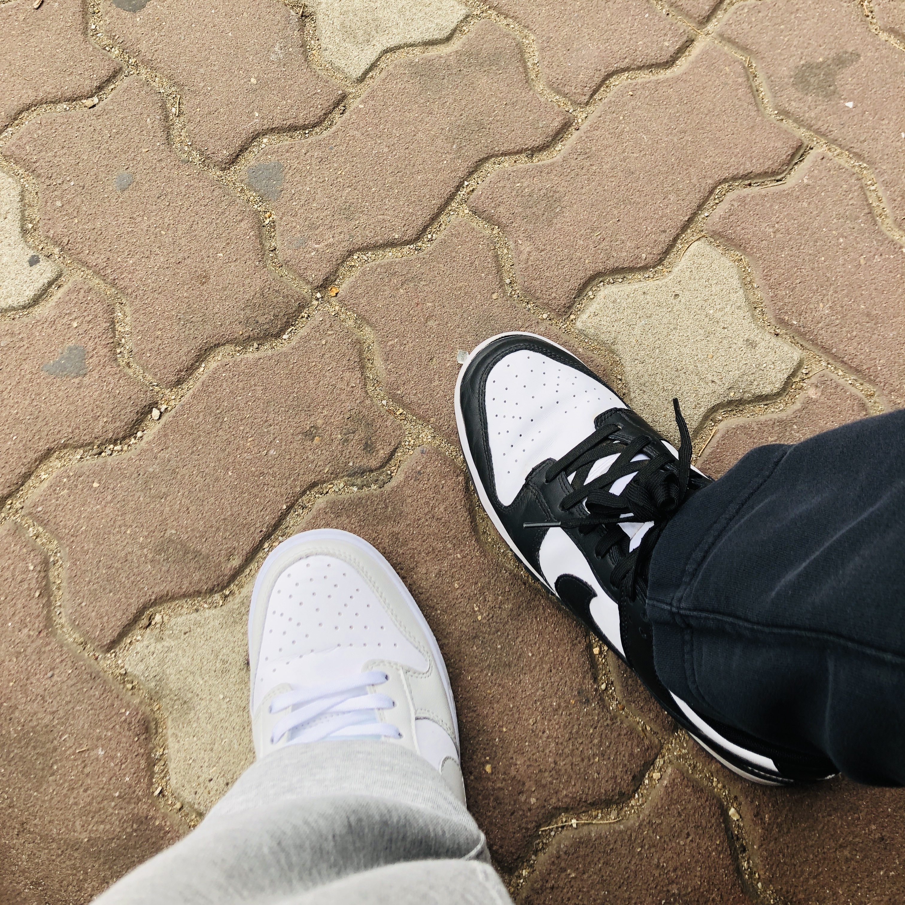 Nike Dunk Low Retro Grey Fog, Nike Dunk Low Retro Black 착용 스타일 - 1