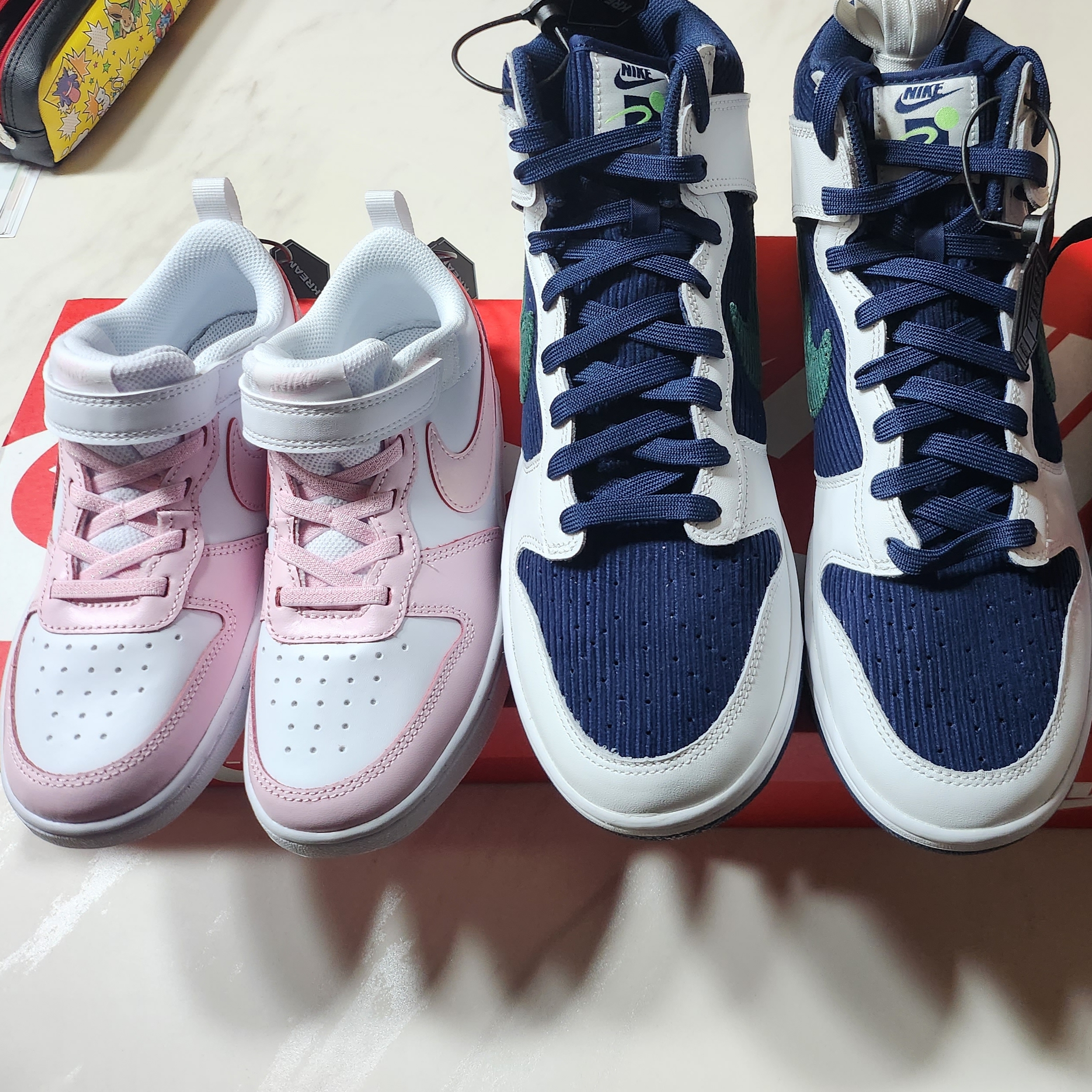 (PS) Nike Court Borough 2 SE White Pink Foam 착용 스타일