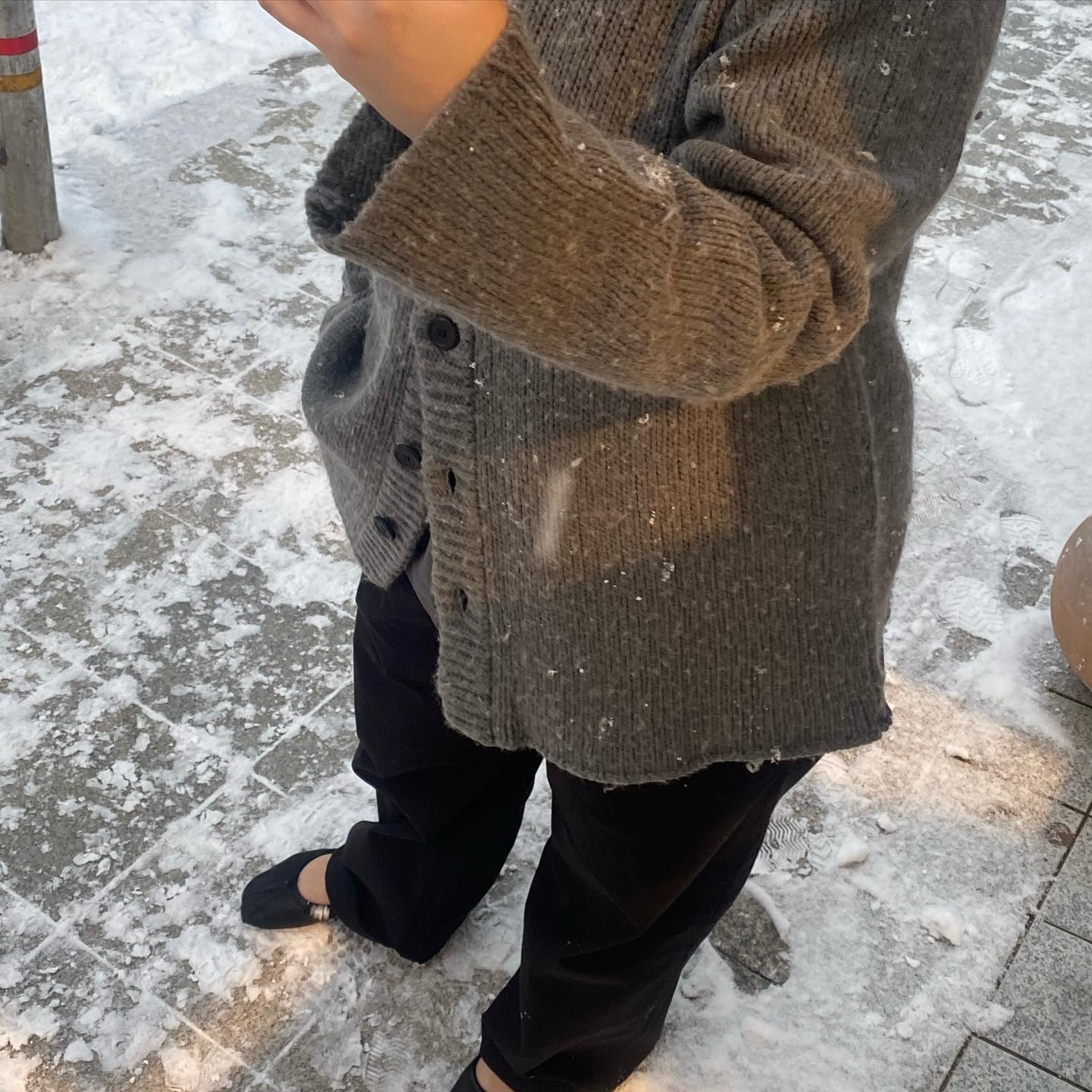Our Legacy Big Cardigan Funky Acrylic Grey 착용 스타일