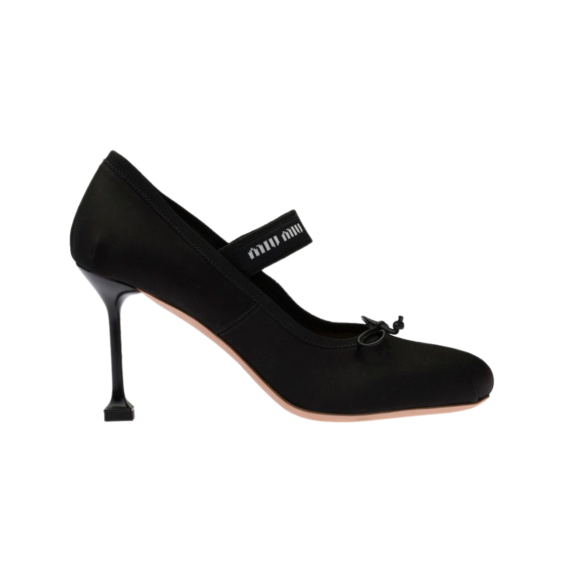 (W) 미우 미우 사틴 발레리나 펌프스 블랙