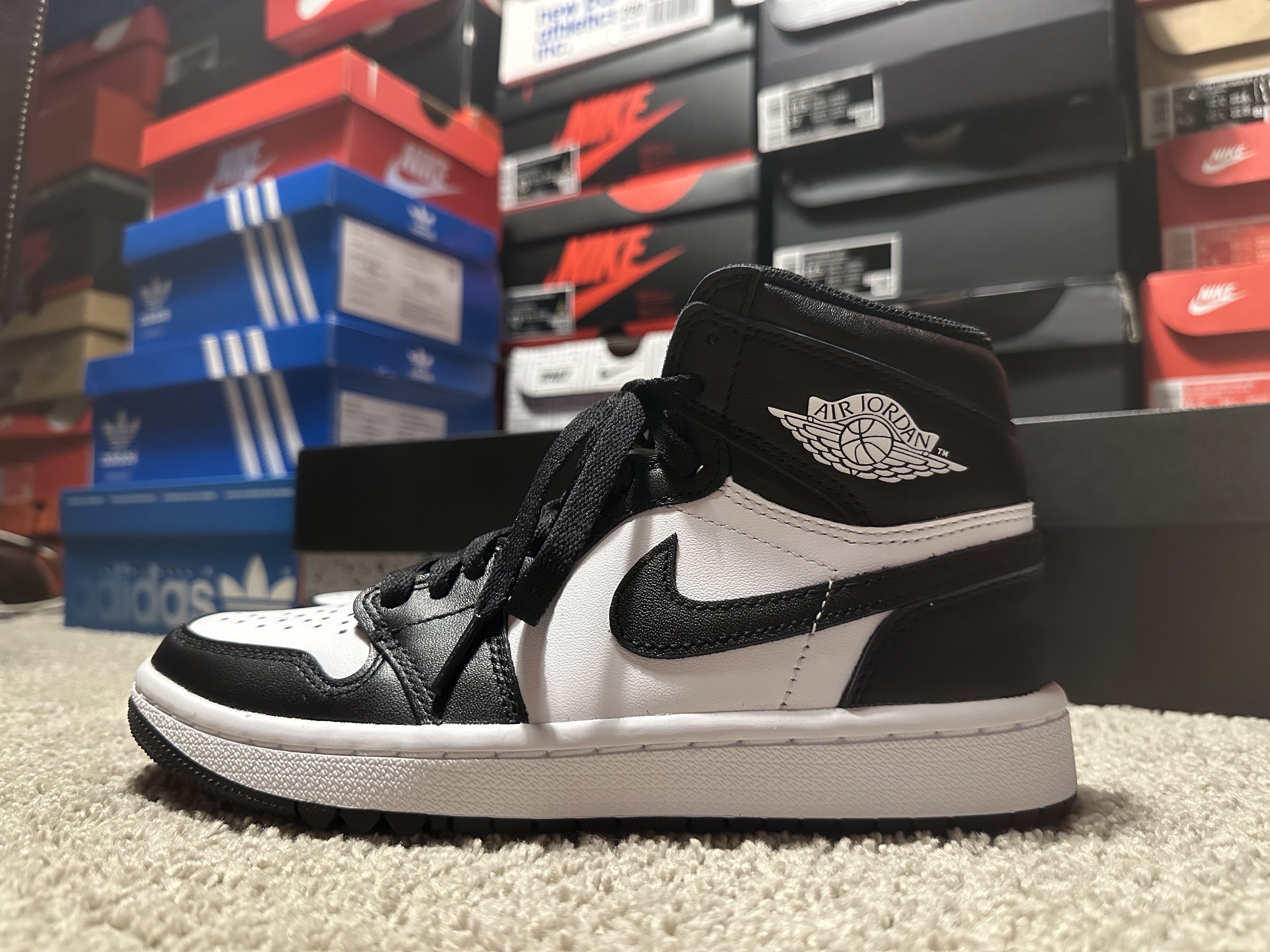 Jordan 1 High Golf White Black 착용 스타일 - 1