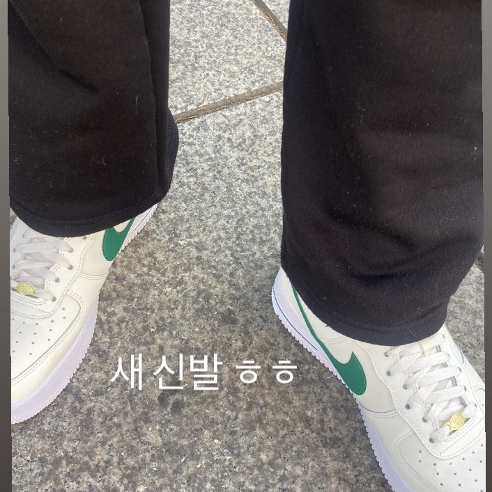 Nike Air Force 1 '07 LV8 40th Anniversary Join Forces Sail Malachite 착용 스타일