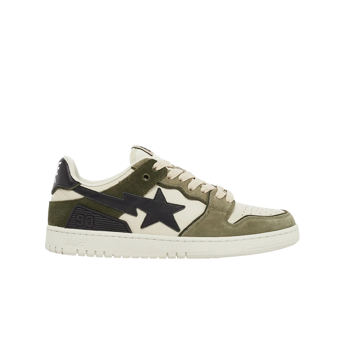 베이프 베이프 SK8 스타 로우 #4 M1 올리브(BAPE Bape SK8 Sta Low #4 M1 Olive) - 1