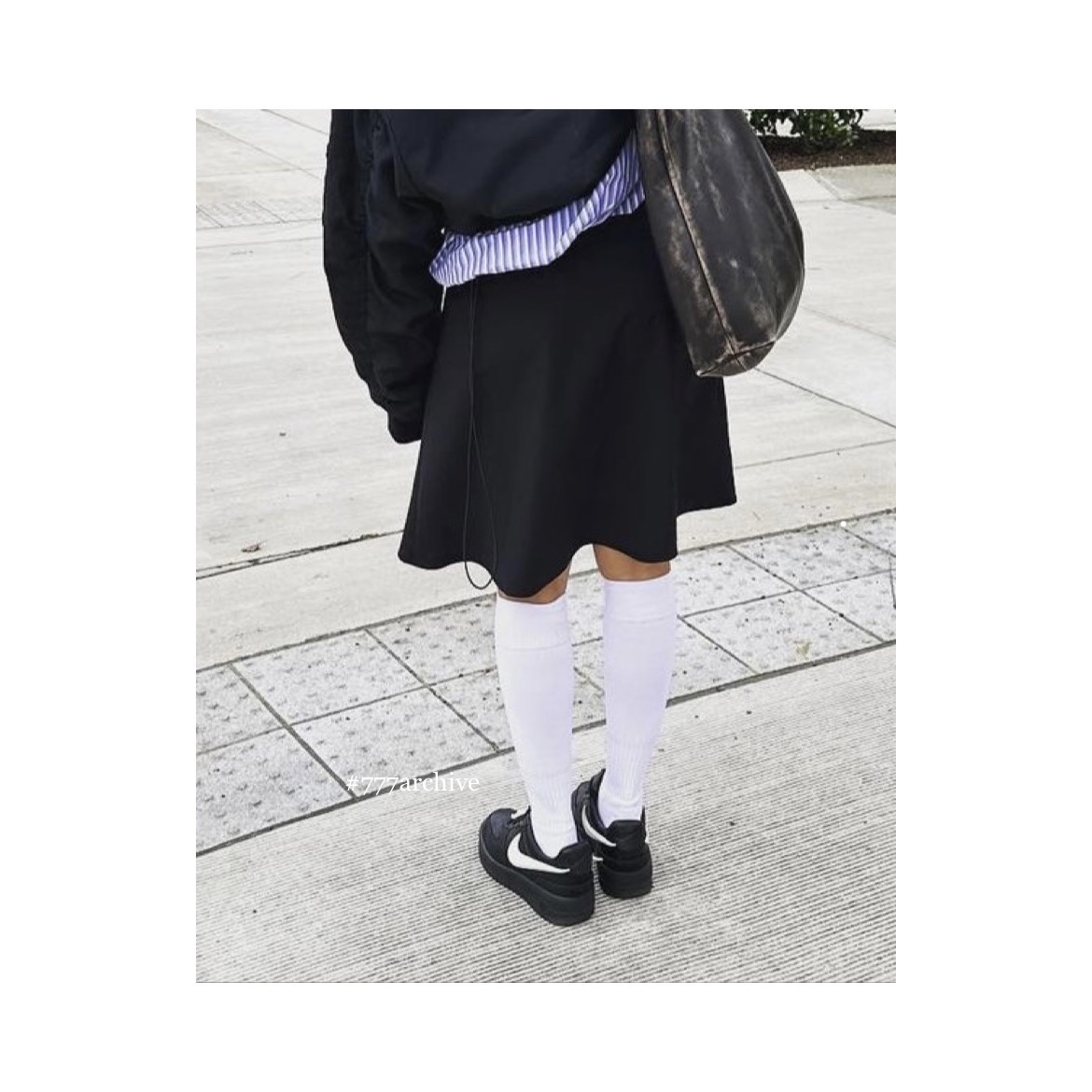 Nike x Ambush Air Force 1 Low SP Black 착용 스타일 - 3
