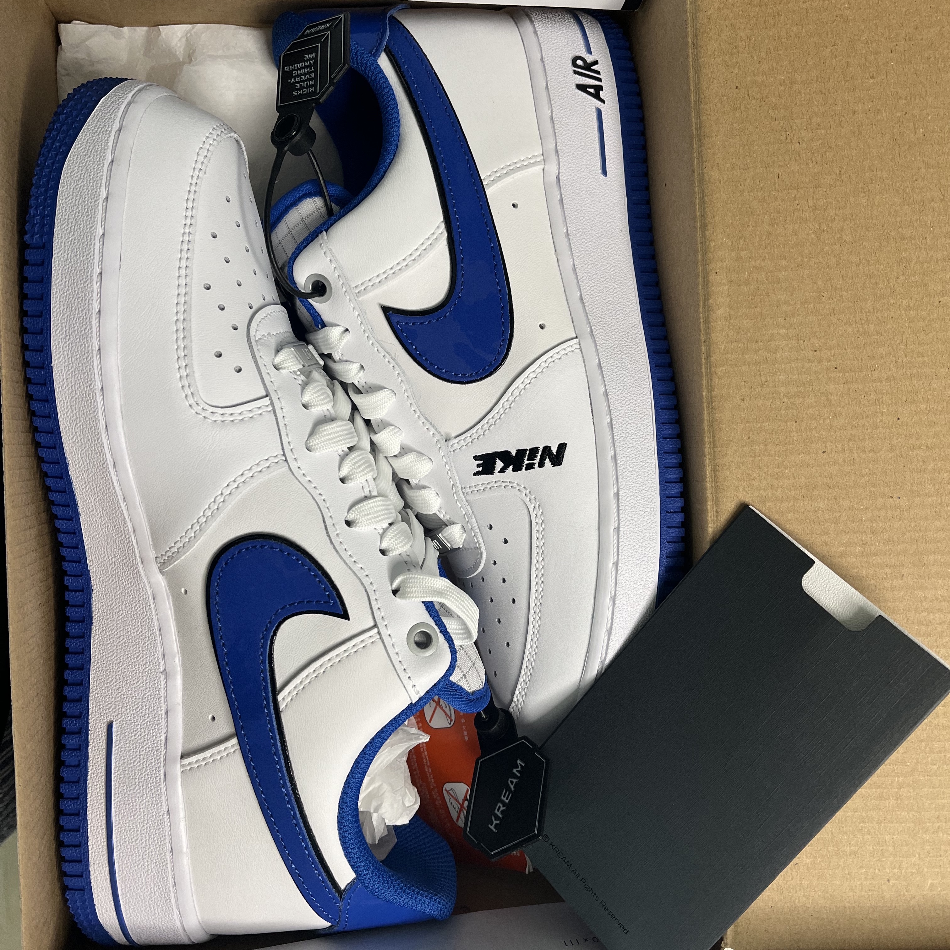 IAB Studio Hoodie Gray - 21SS, Nike Air Force 1 '07 LV8 White Game Royal 착용 스타일 - 2