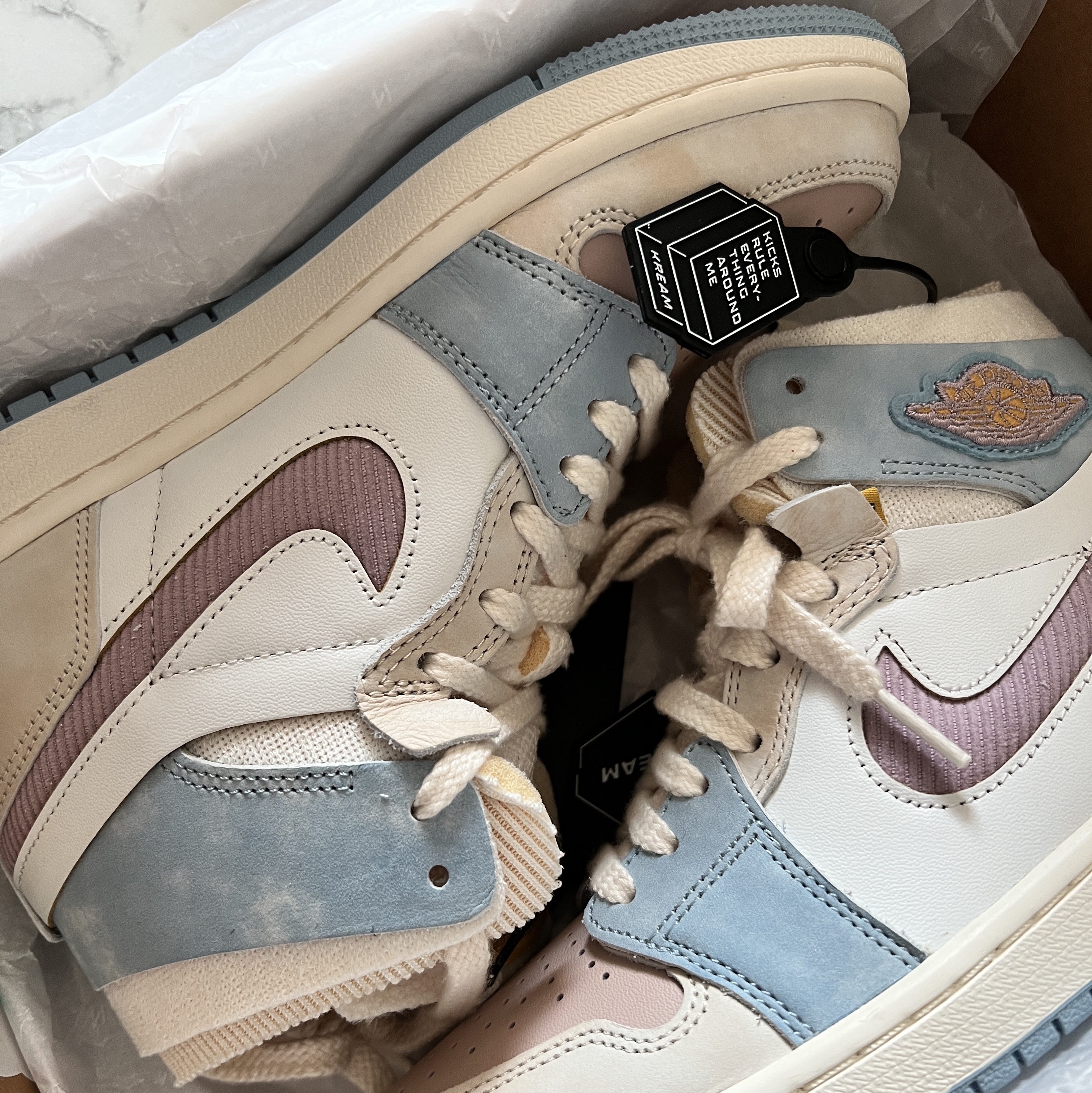 (W) Jordan 1 Zoom Air CMFT Pink Oxford Plum Fog 착용 스타일