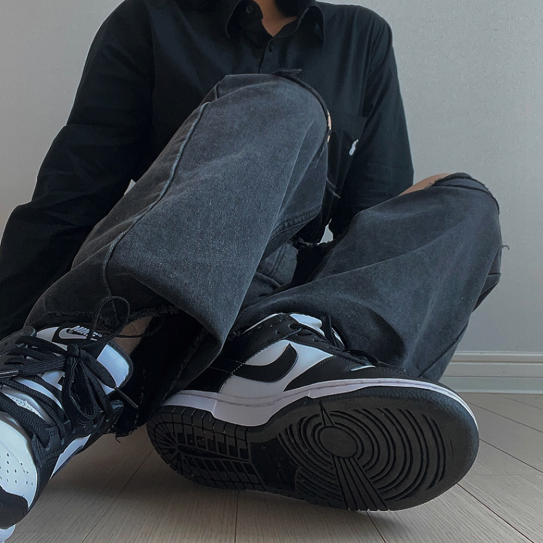 (W) Nike Dunk Low Black 착용 스타일