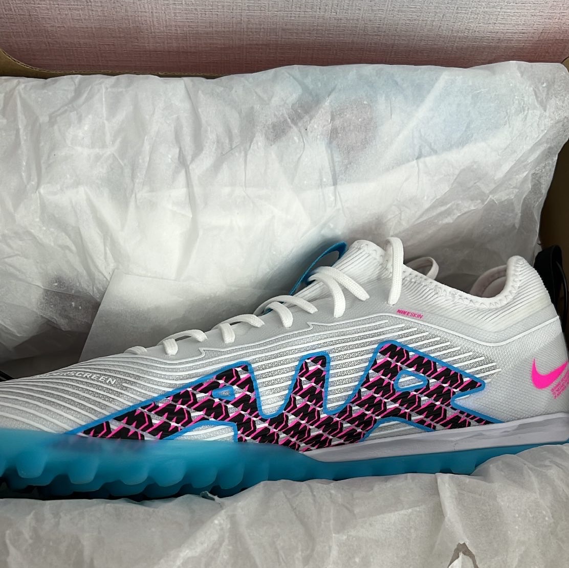 Nike Zoom Mercurial Vapor 15 Pro TF White Baltic Blue 착용 스타일