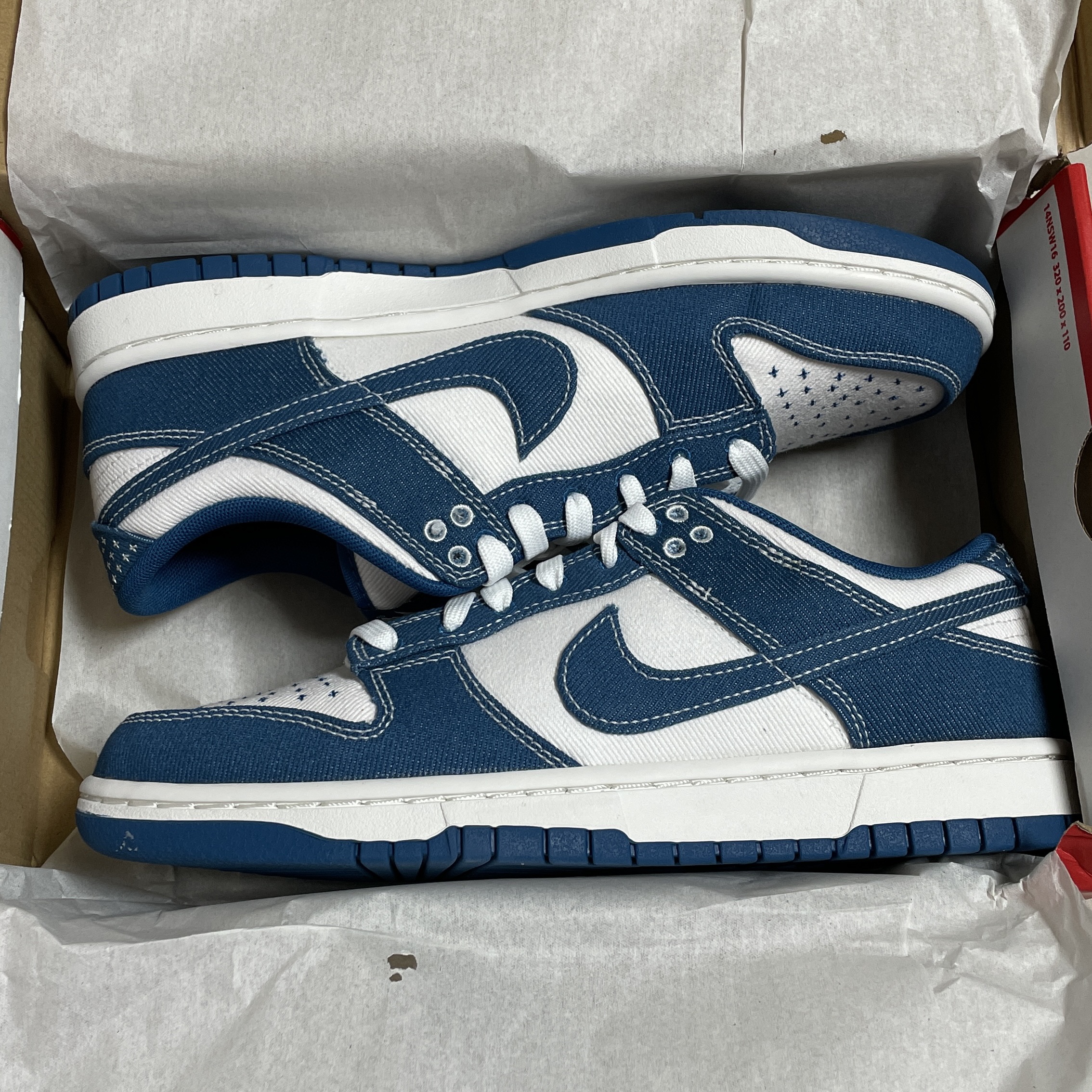 Nike Dunk Low Retro SE Industrial Blue 착용 스타일 - 1
