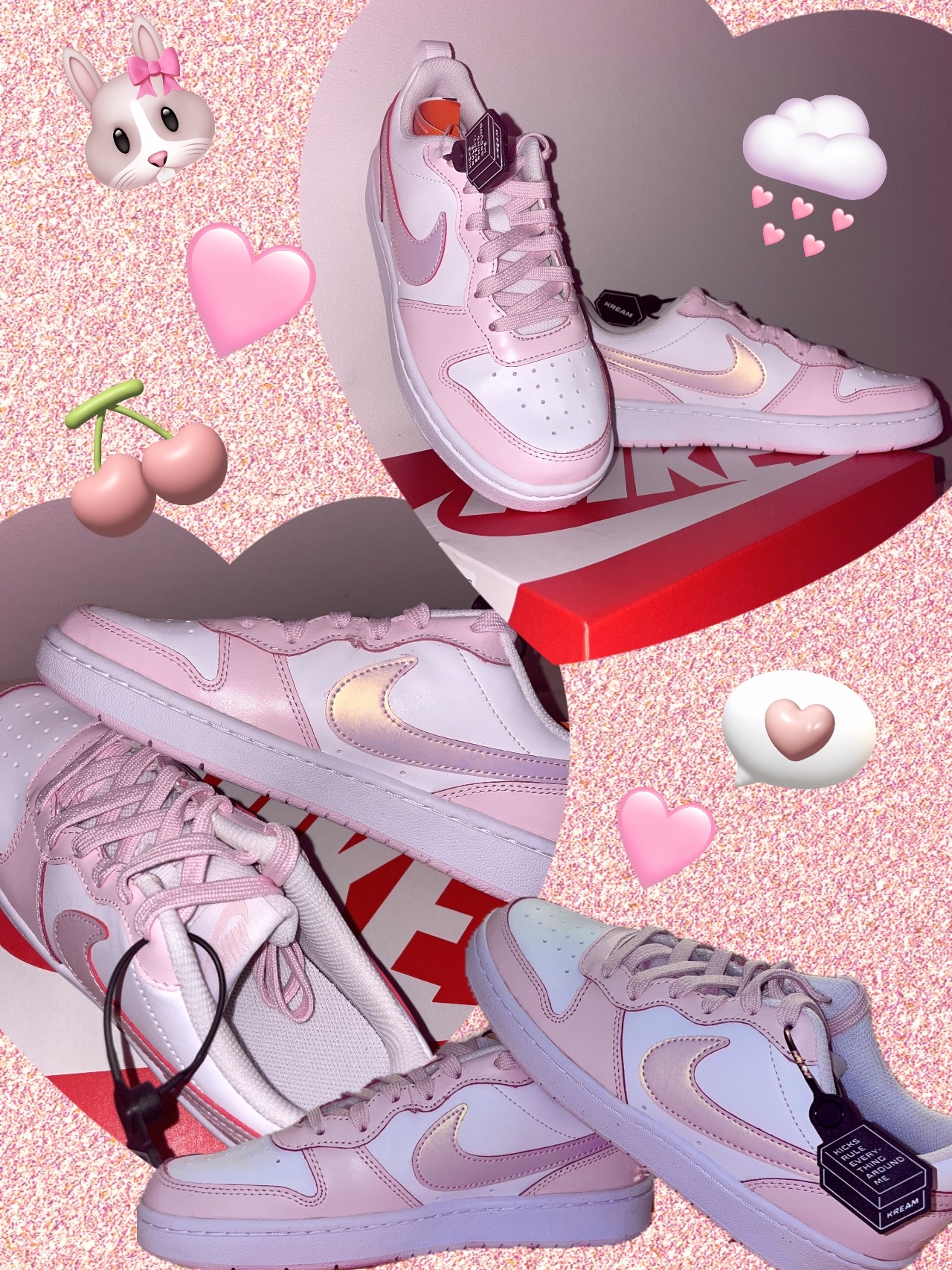 (GS) Nike Court Borough 2 SE White Pink Foam 착용 스타일