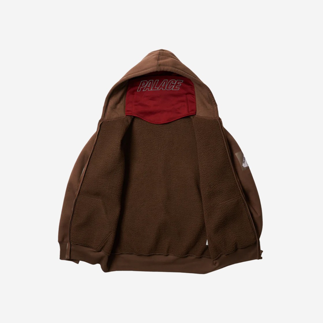 Palace Facemask Shearling Thermal Hood Brown - 23SS 상세 이미지 3