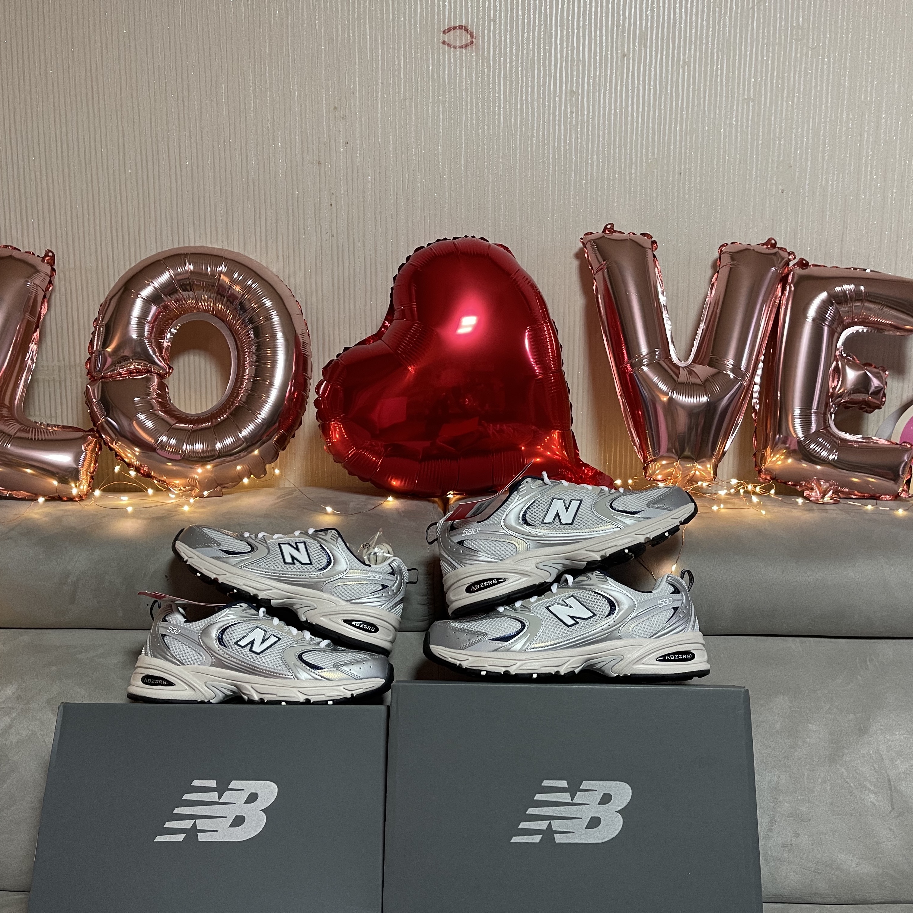 New Balance 530 Steel Grey 착용 스타일