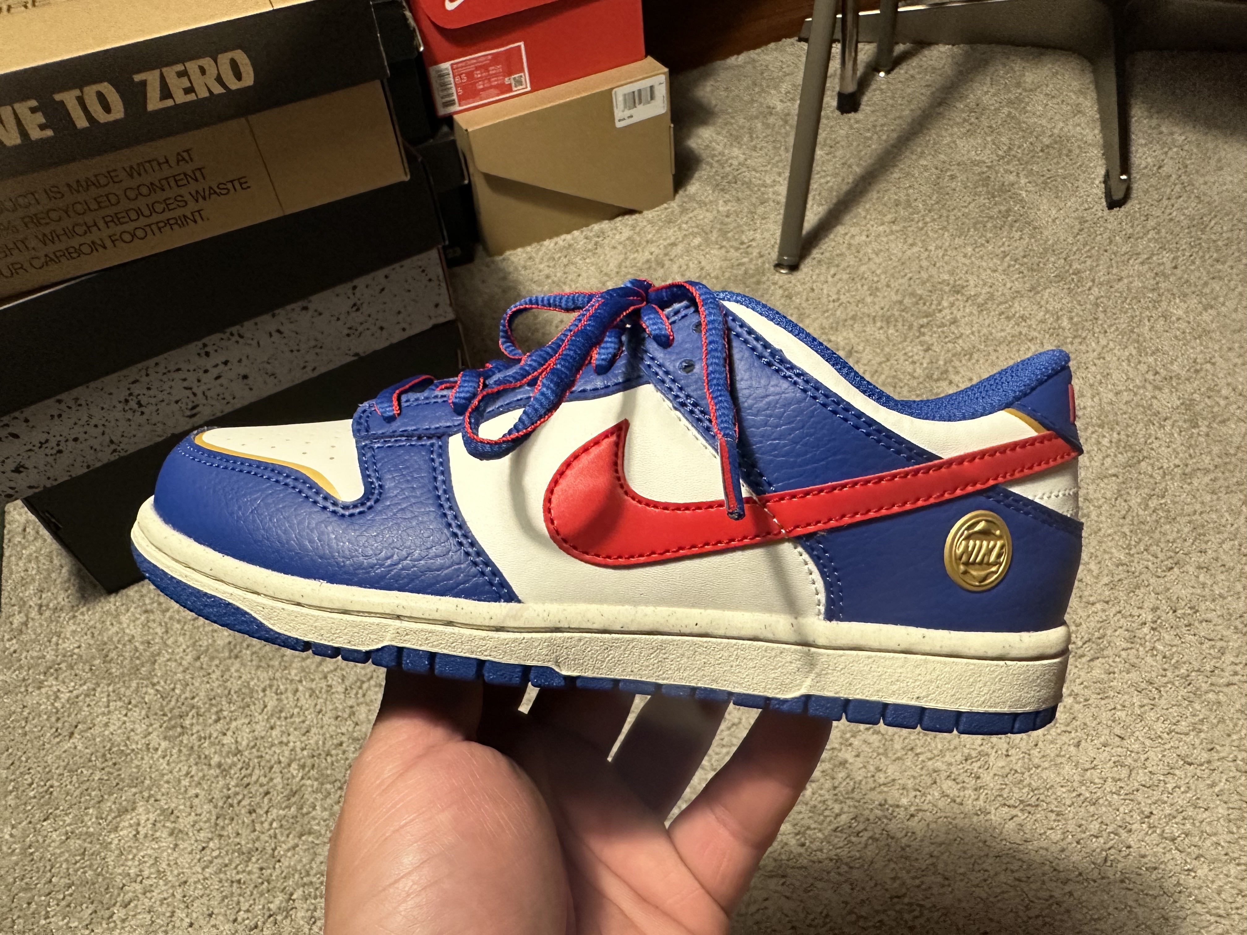 (PS) Nike Dunk Low Game Royal University Red 착용 스타일 - 3