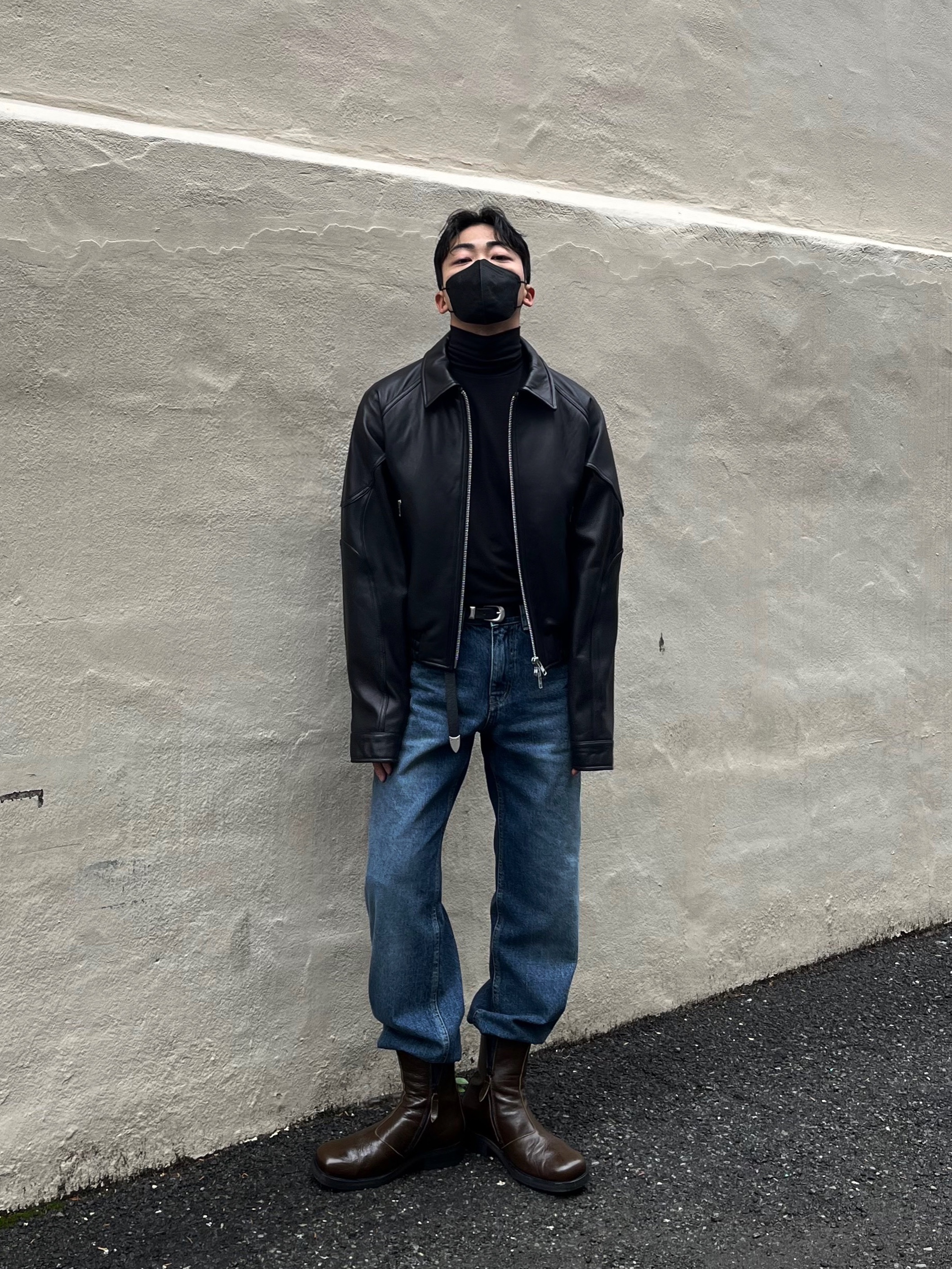 Our Legacy Camion Boot Olive Leather 착용 스타일